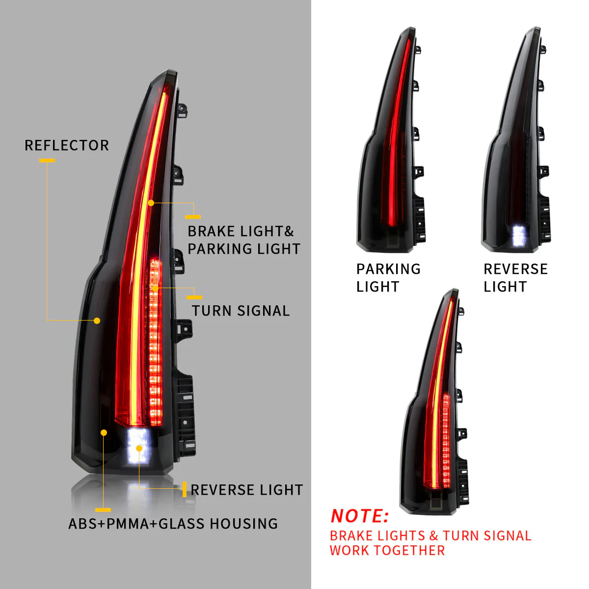 VLAND Tail Lights For 2015-2020 Chevy Tahoe Suburban - Image 5