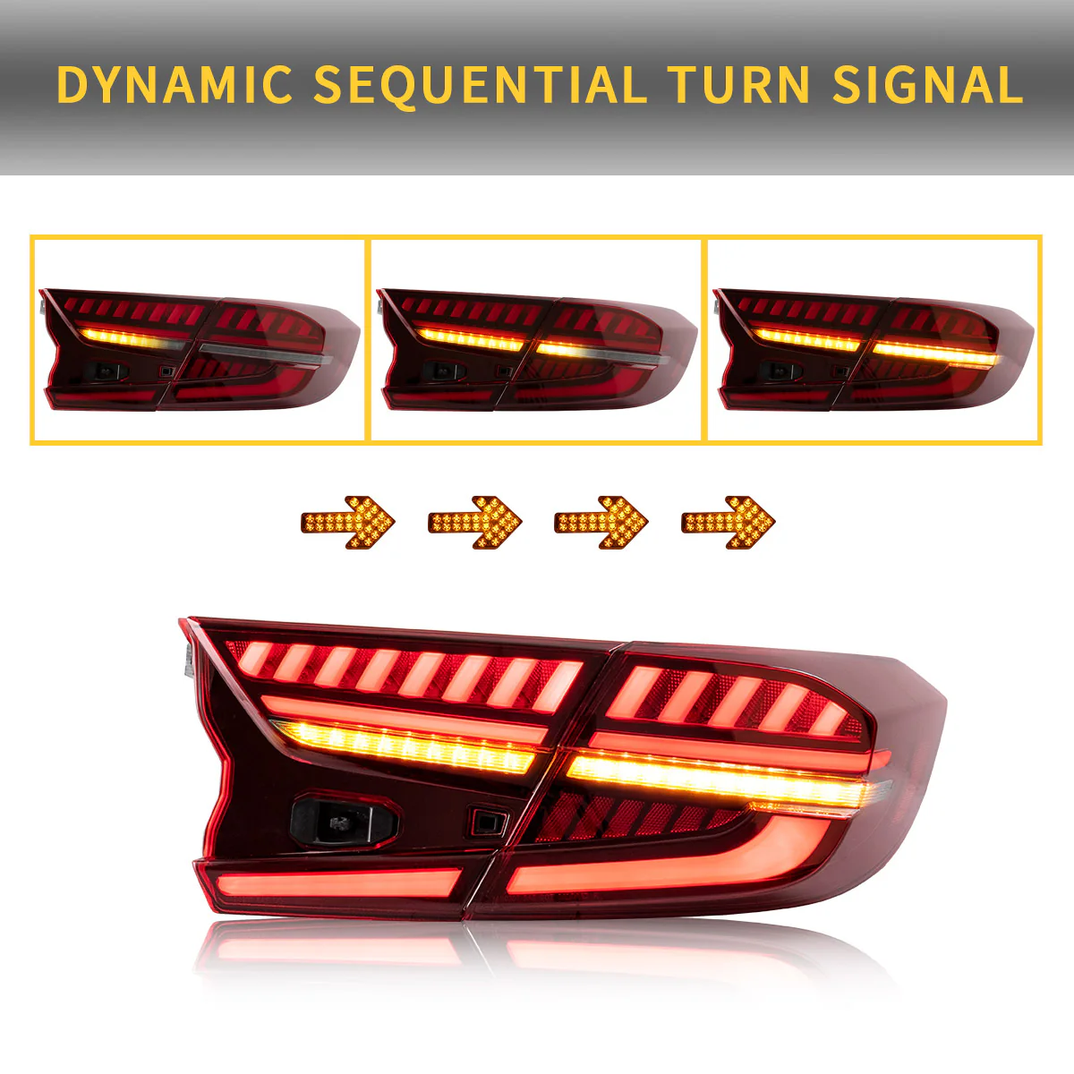 VLAND LED Tail Lights For Honda Accord 10th 2018-2022 - Image 4