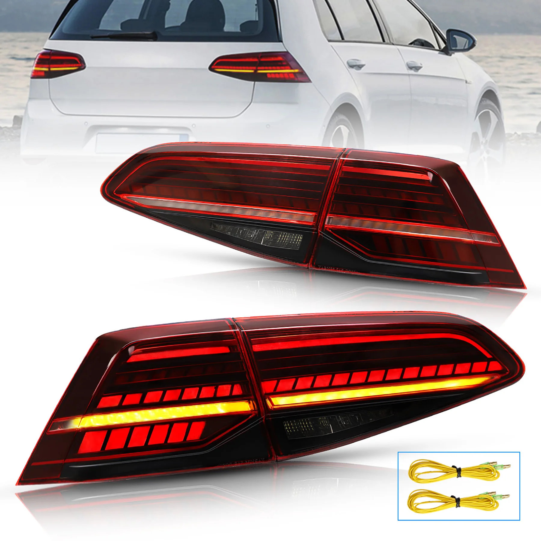 VLAND LED Taillights for Volkswagen Golf 7 MK7 MK7.5 2015-2021 (Europe is 2013-2019) - Image 2
