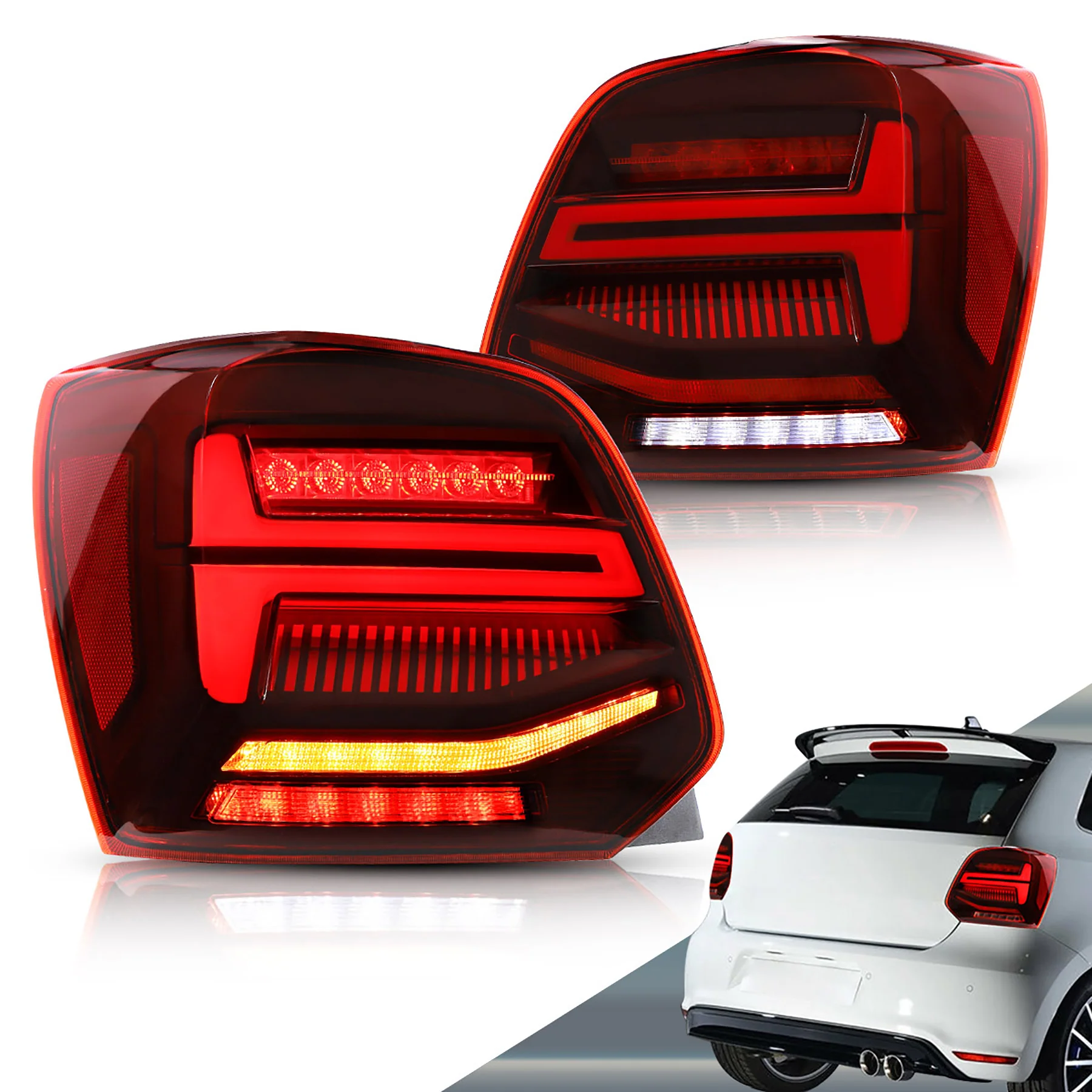 VLAND Taillights for Volkswagen Polo MK5 2009-2017 with Sequential indicators - Image 14