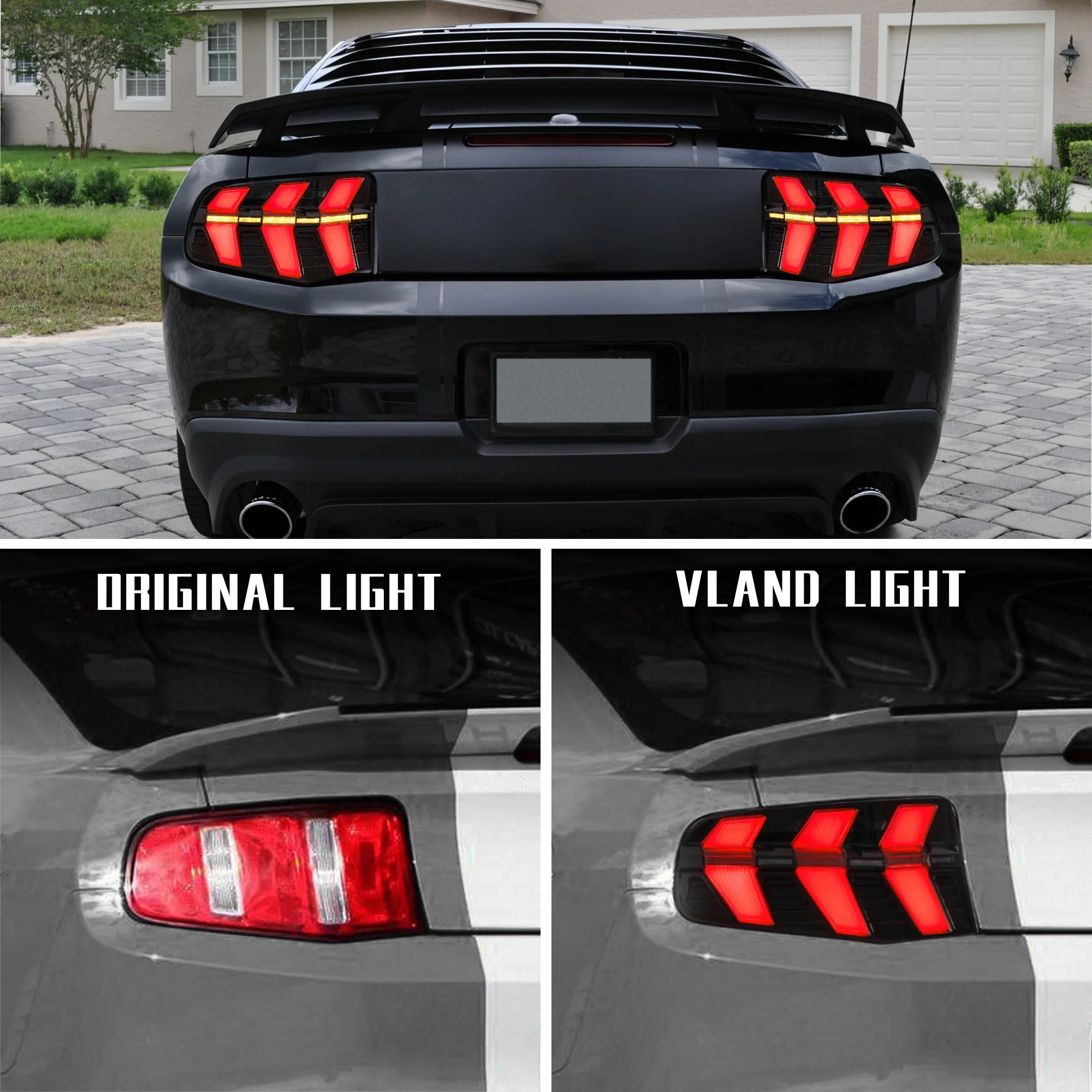 VLAND Full LED 7-Model Tail Lights For Ford Mustang 2010 2011 2012 - Image 7