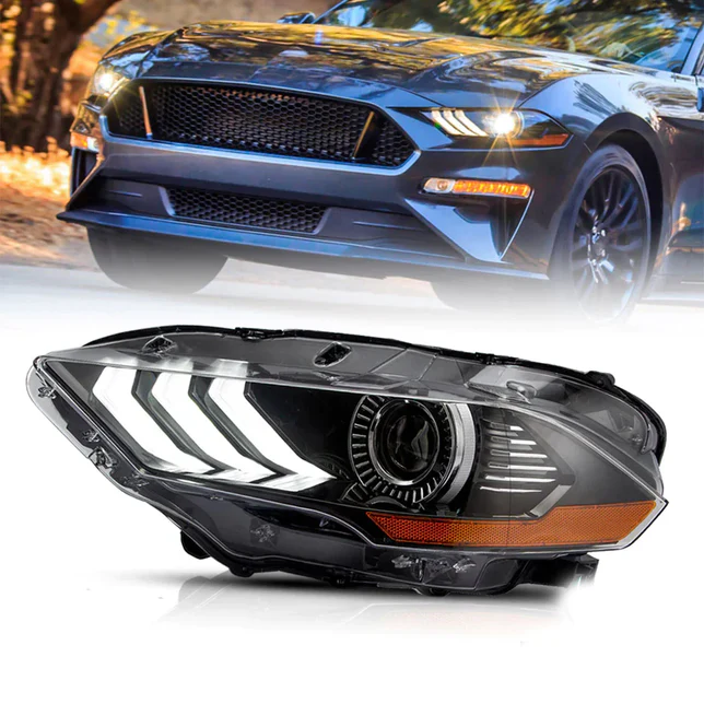 VLAND Full LED Headlights Assembly for Ford Mustang 2018-2023 with Sequential and Dynamic Animation Headlamps - Image 10