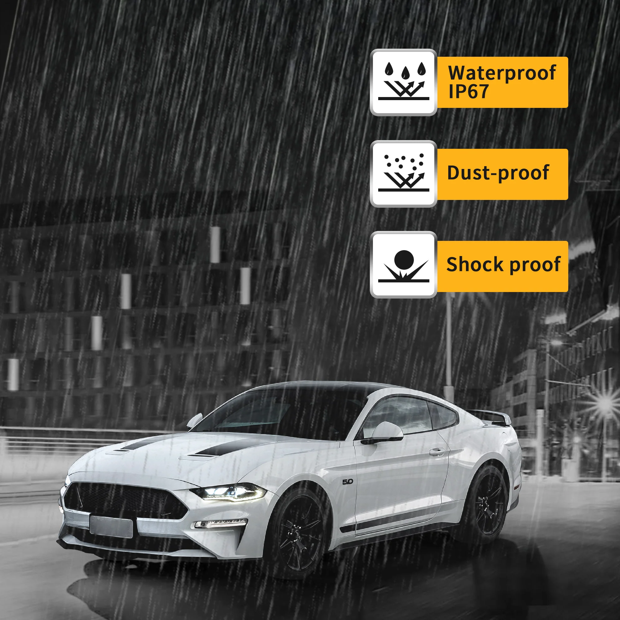 VLAND Full LED Headlights Assembly for Ford Mustang 2018-2023 with Sequential and Dynamic Animation Headlamps - Image 6