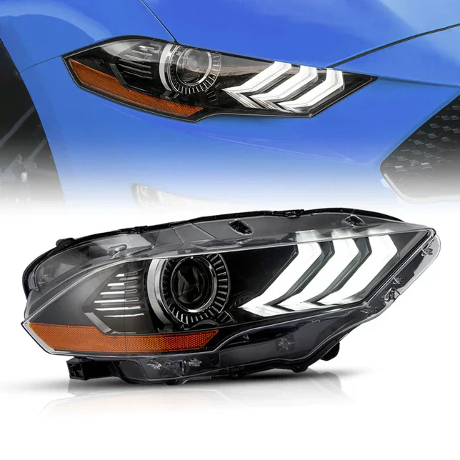 VLAND Full LED Headlights Assembly for Ford Mustang 2018-2023 with Sequential and Dynamic Animation Headlamps - Image 9