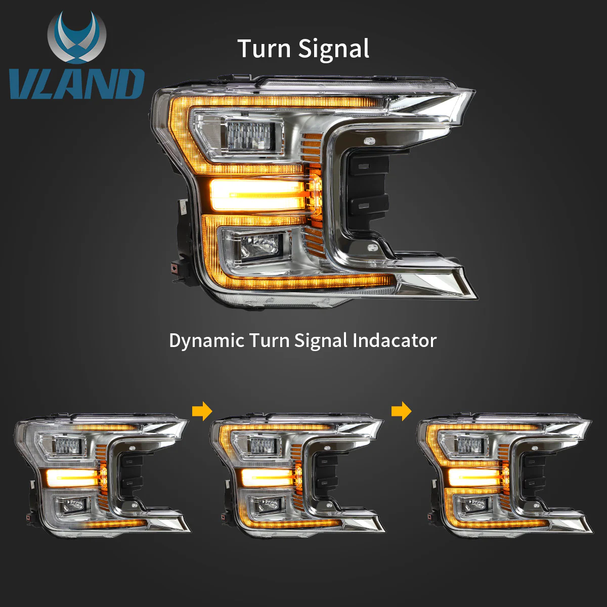 VLAND Full LED Headlights for Ford F150 2018-2020 - Image 6