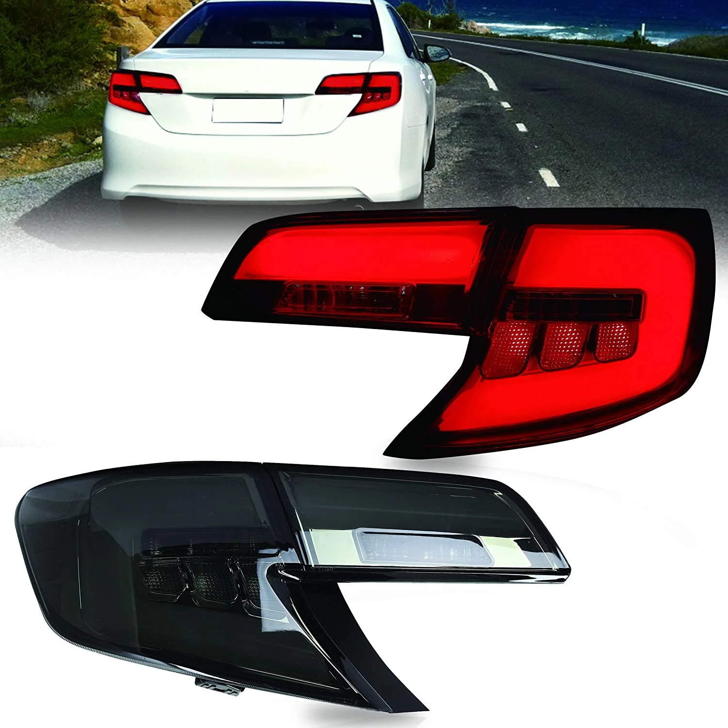 VLAND Full LED Tail Lights For 2012 2013 2014 Toyota Camry