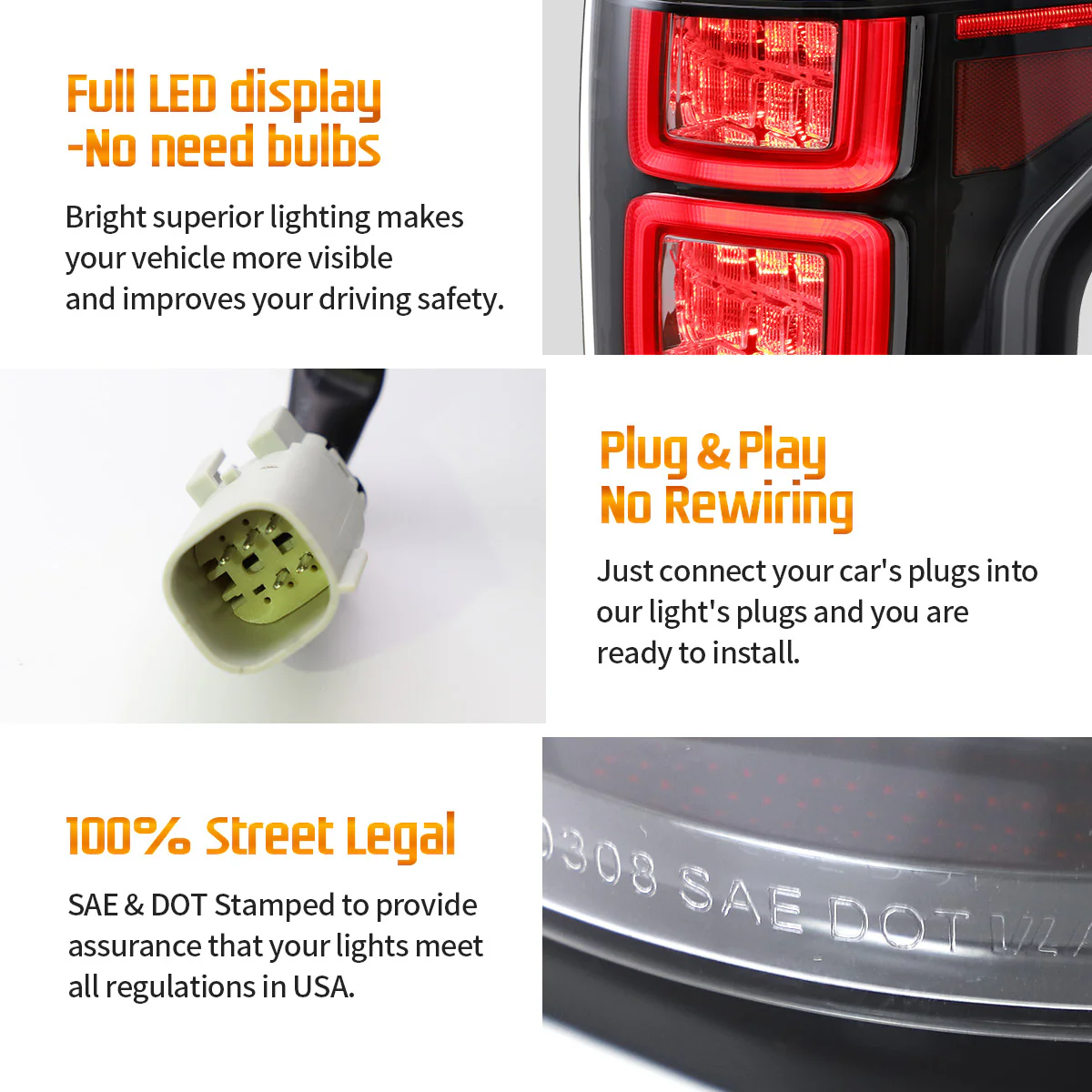 VLAND Full LED Tail Lights for Ford F150 2015-2020 - Image 15