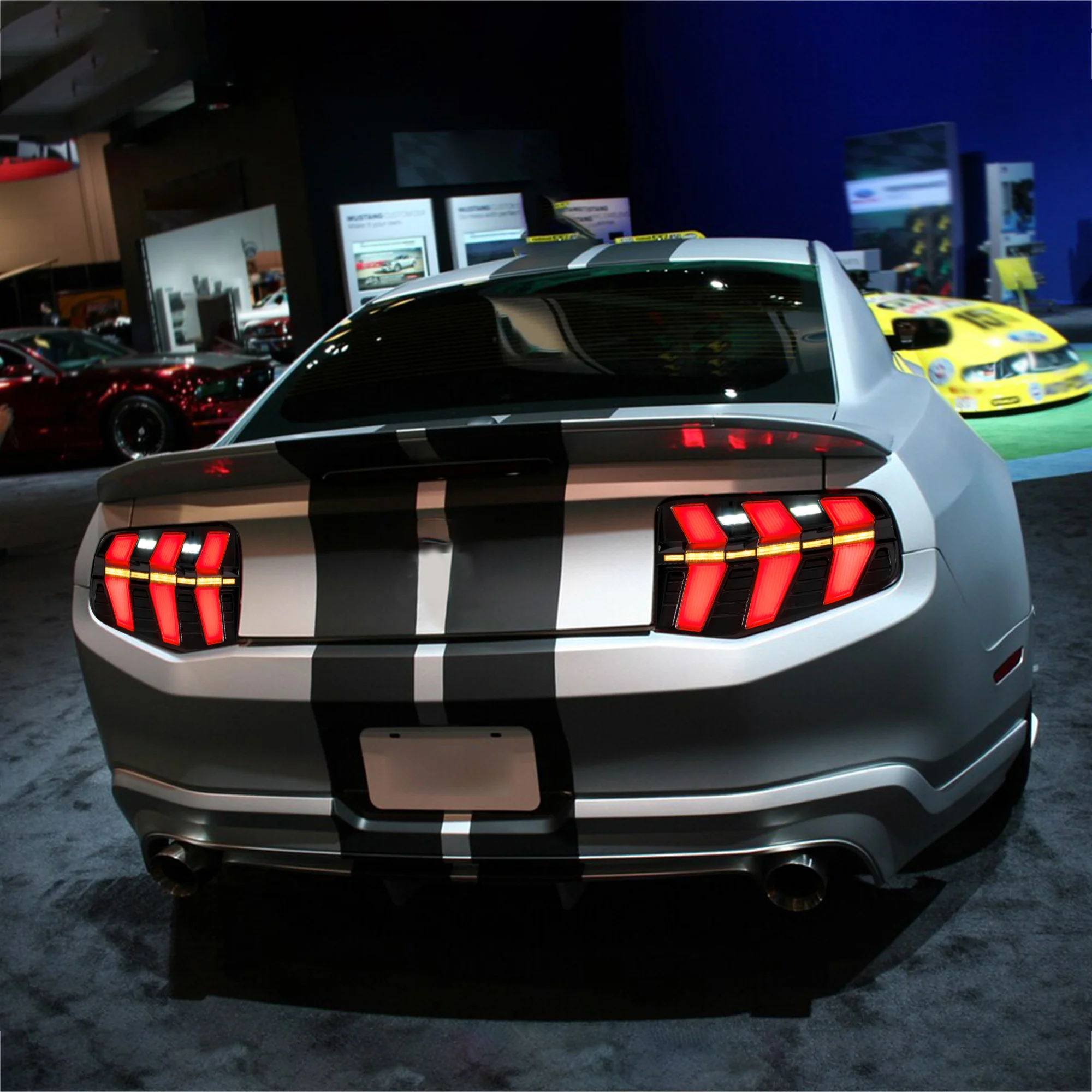 VLAND Full LED Tail Lights For Ford Mustang 2010-2012 With Start-up Animation Running lights - Image 8