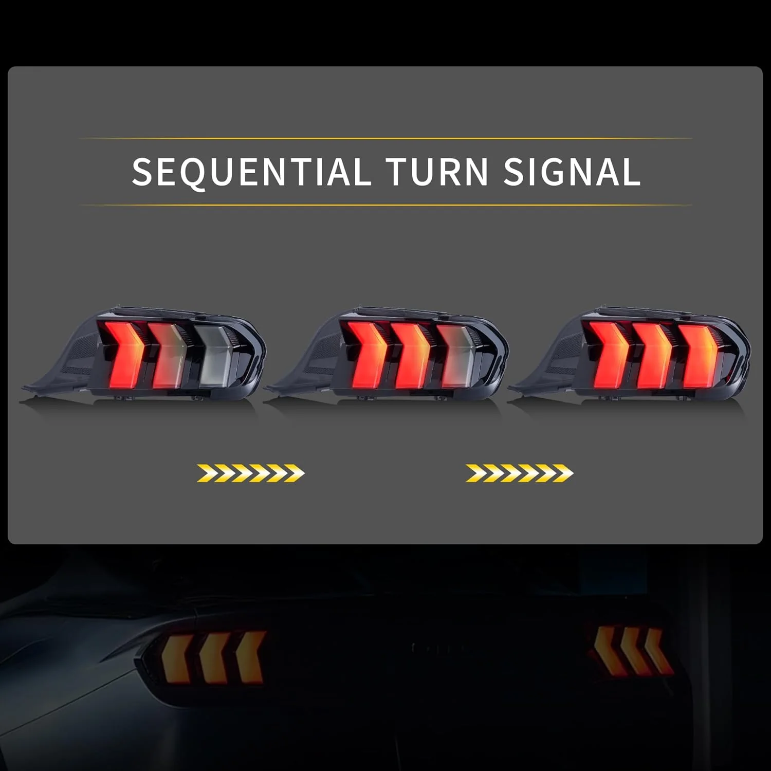 VLAND Full LED Tail Lights For Ford Mustang 2024-2025 - Image 12