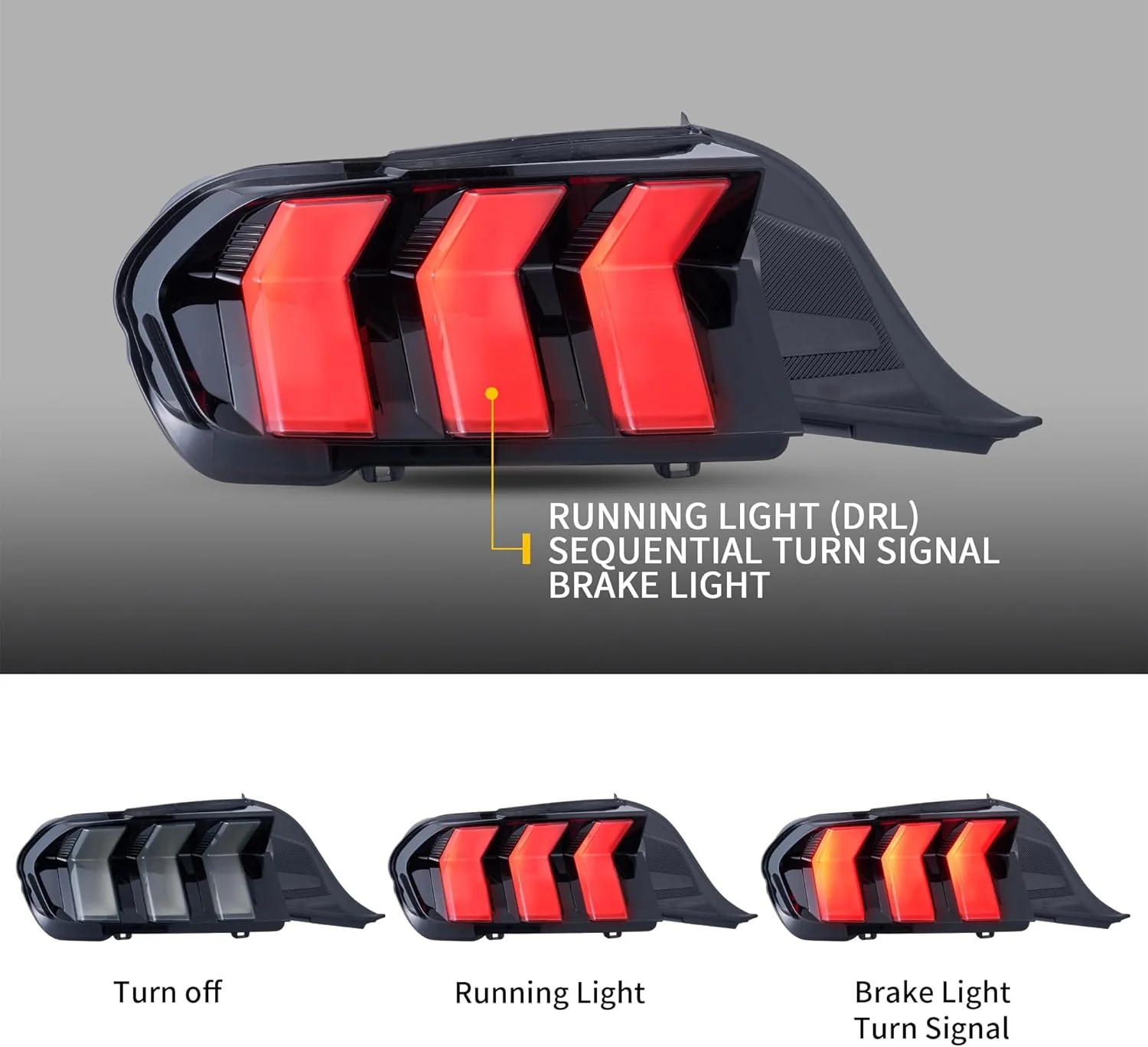 VLAND Full LED Tail Lights For Ford Mustang 2024-2025 - Image 14