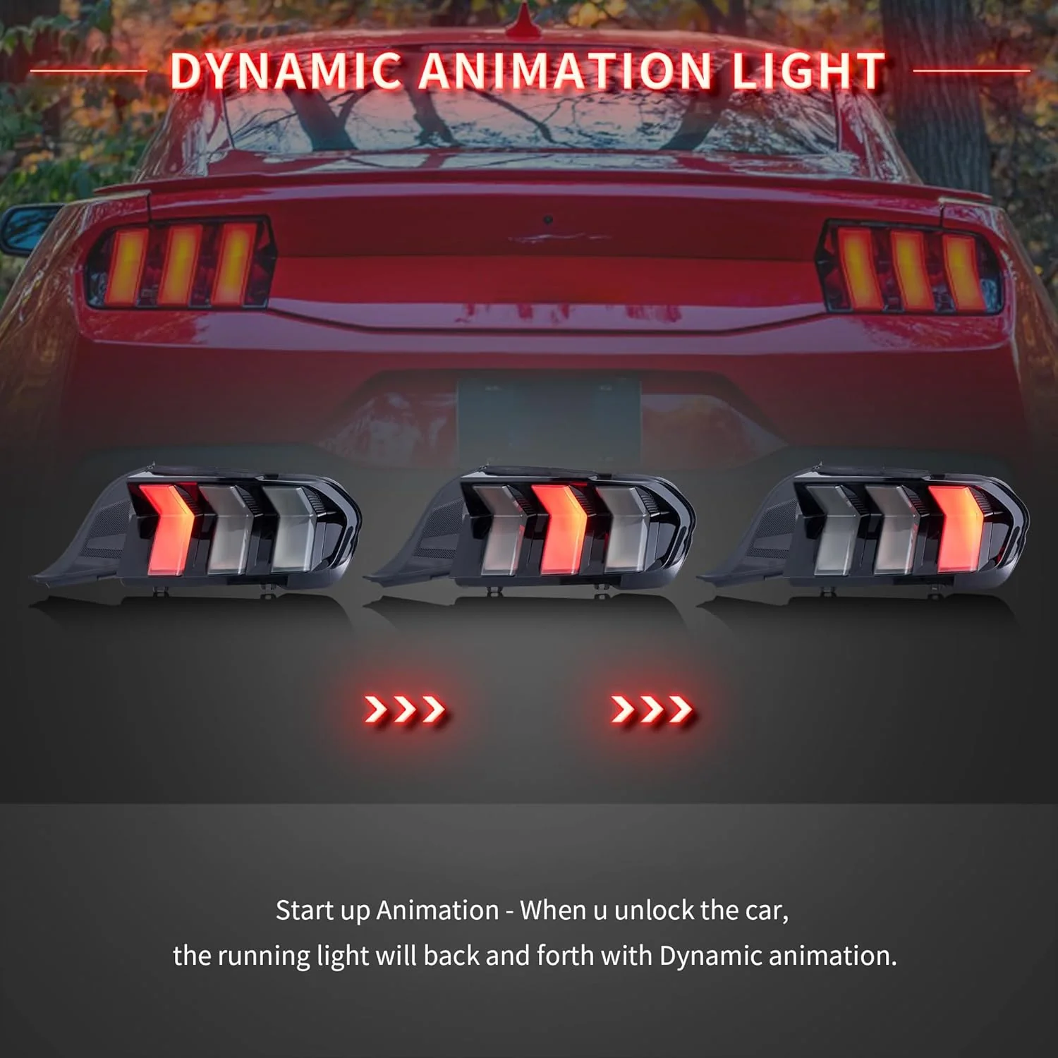 VLAND Full LED Tail Lights For Ford Mustang 2024-2025 - Image 16
