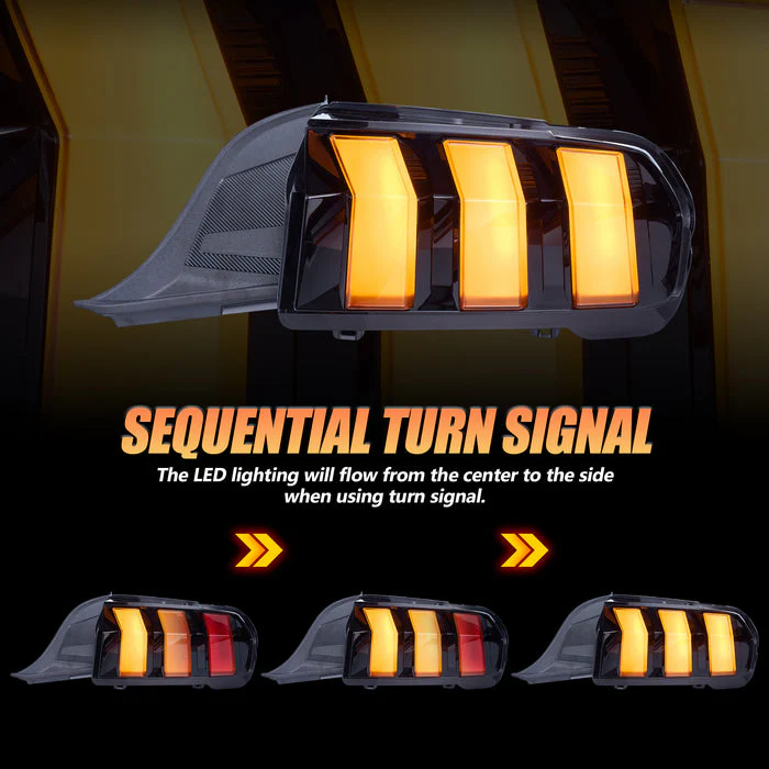 VLAND Full LED Tail Lights For Ford Mustang 2024-2025 - Image 4