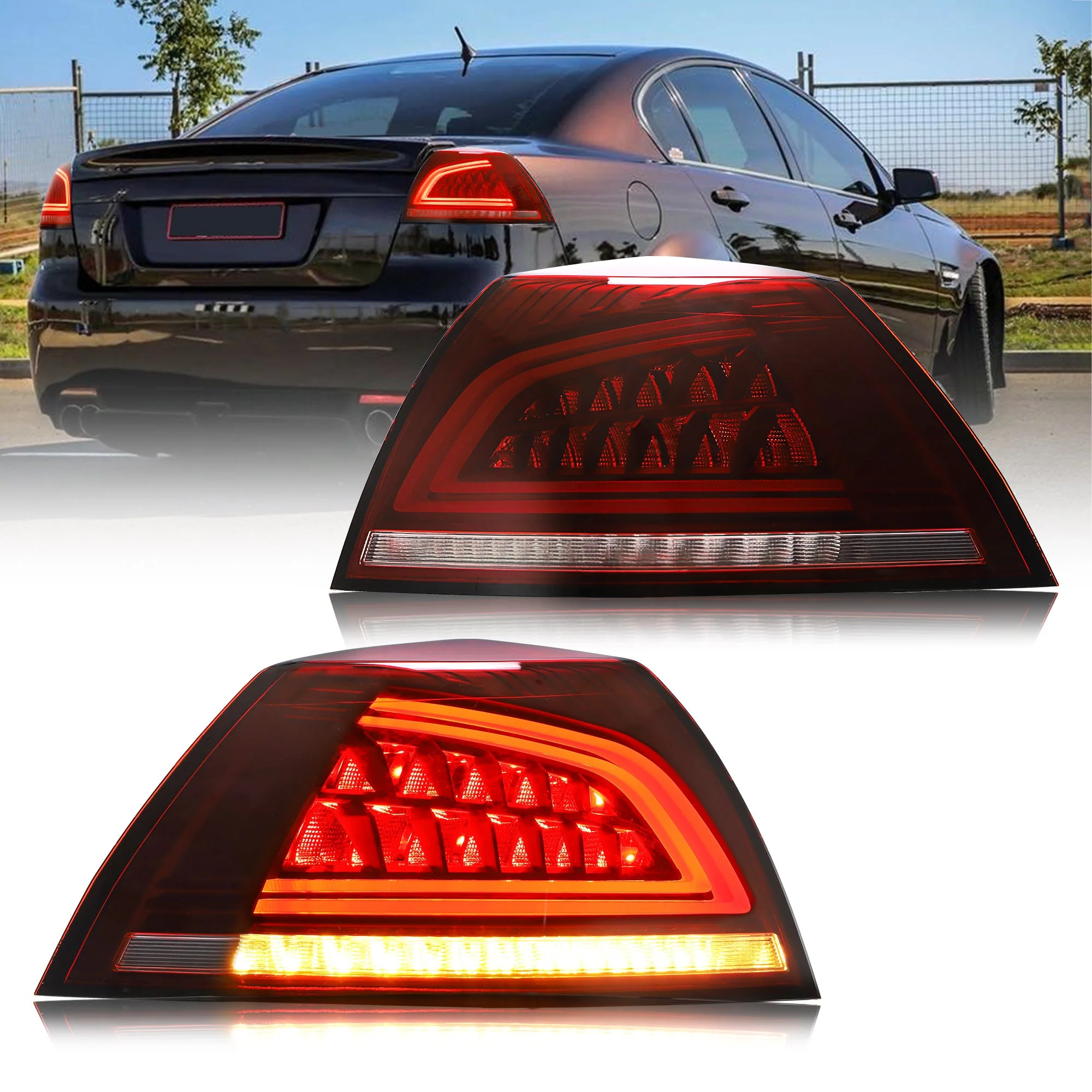 VLAND Full LED Tail Lights For Holden VE Sedan VE Series 1/VE Series 2/Omega/SV6/SSV 2006-2013 (Australian Warehouse) - Image 2