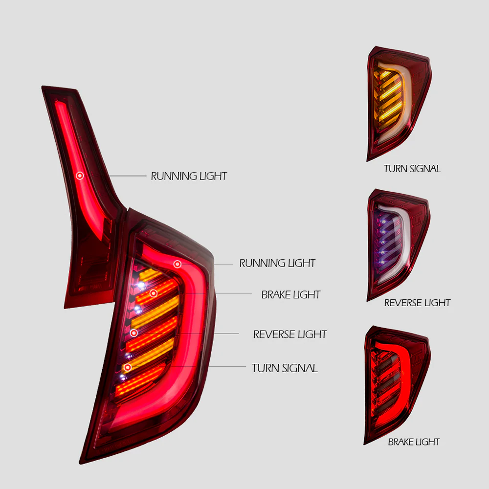 VLAND Full LED Tail Lights for Honda Fit / Jazz (GK5) 2014-2020 - Image 4