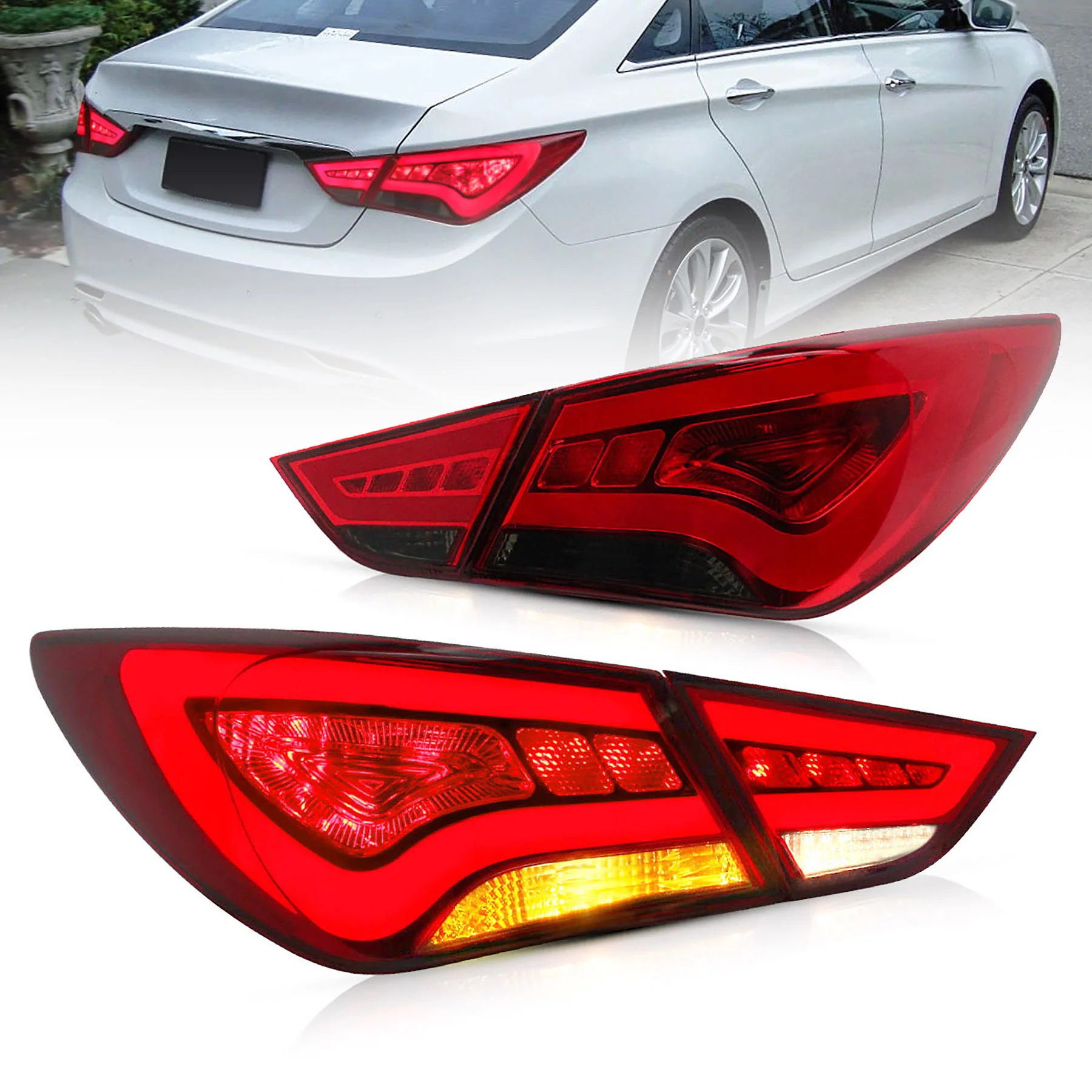 VLAND Full LED Tail Lights For 2011-2014 Hyundai Sonata 6th Gen Sedan