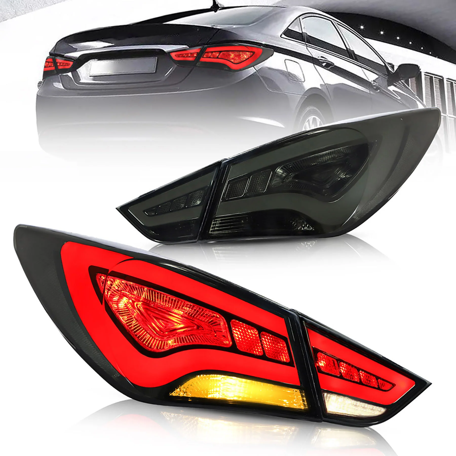 VLAND Full LED Tail Lights For 2011-2014 Hyundai Sonata 6th Gen Sedan - Image 12