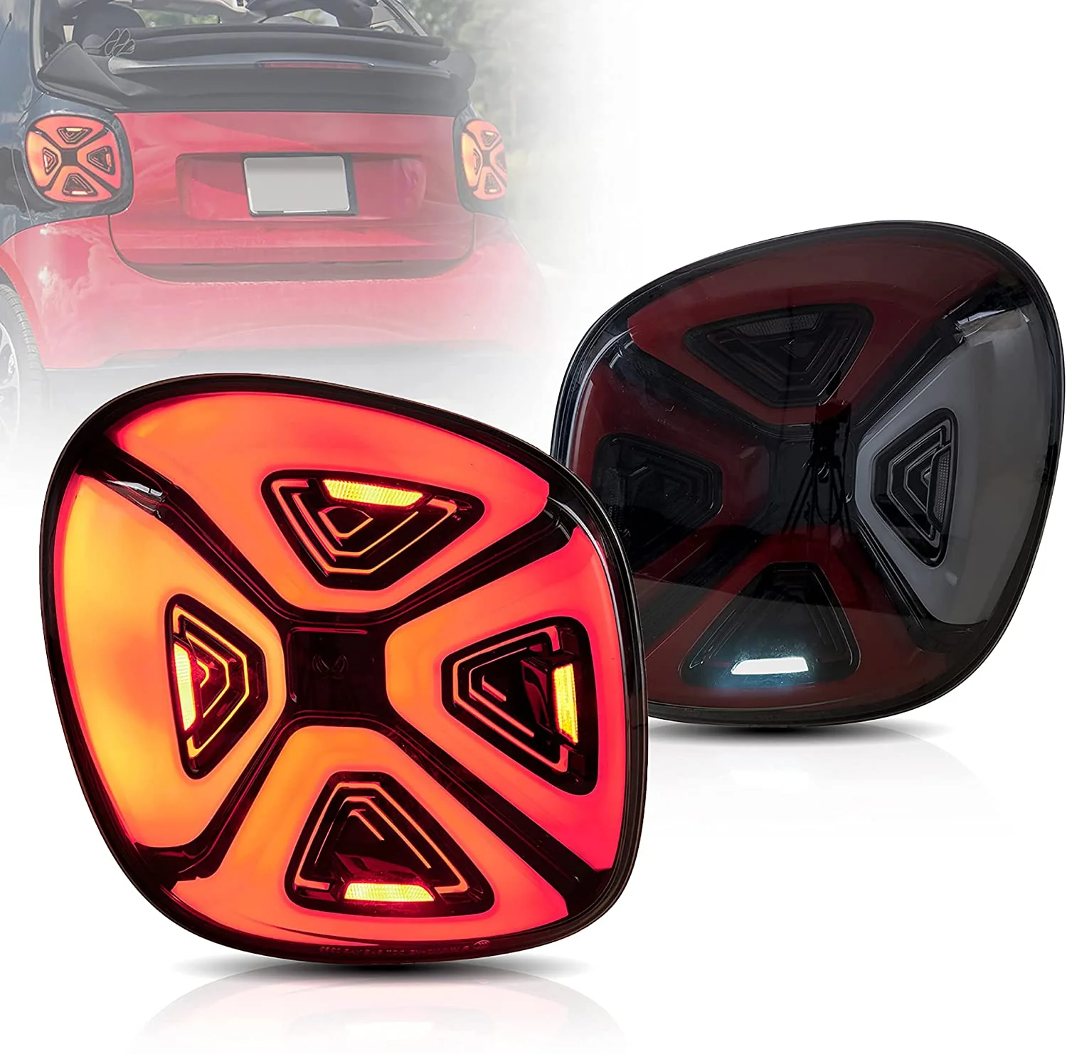 VLAND Full LED Tail Lights For Mercedez Benz Smart 453 Fortwo/Forfour 2015-2019 With Start-up Animation - Image 2
