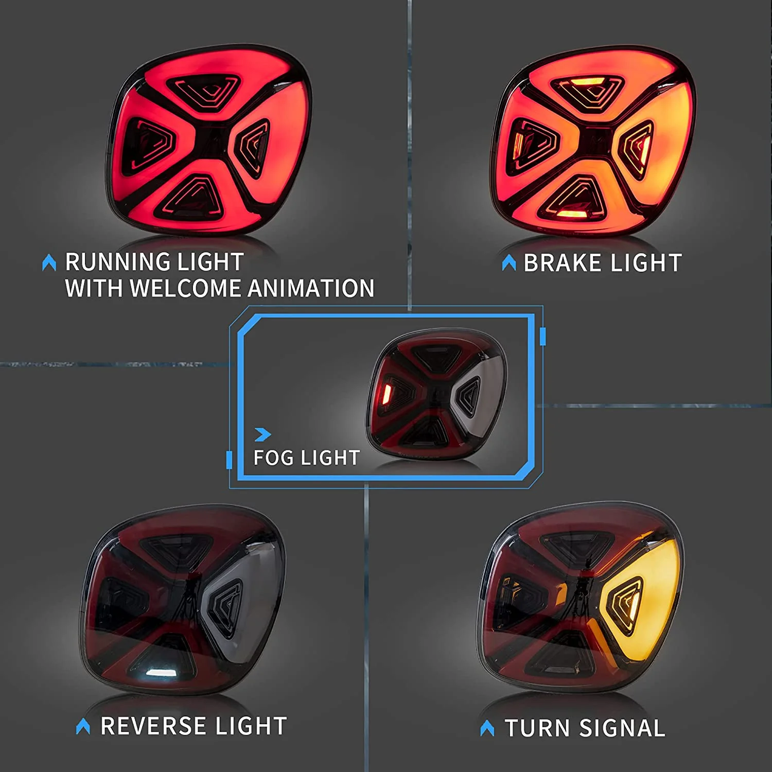 VLAND Full LED Tail Lights For Mercedez Benz Smart 453 Fortwo/Forfour 2015-2019 With Start-up Animation - Image 6