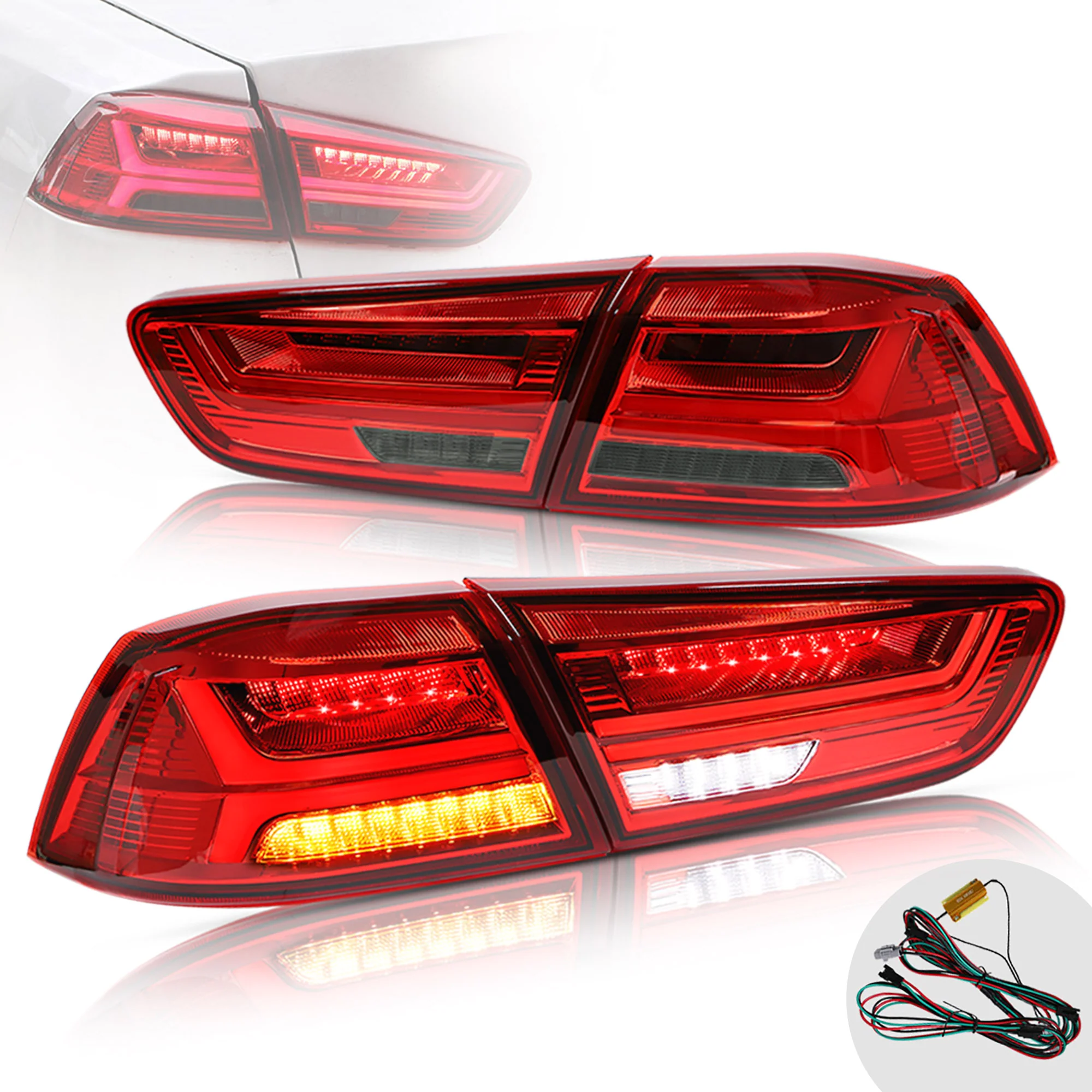 VLAND Full LED Tail Lights For Mitsubishi Lancer EVO X 2008-2017 - Image 4