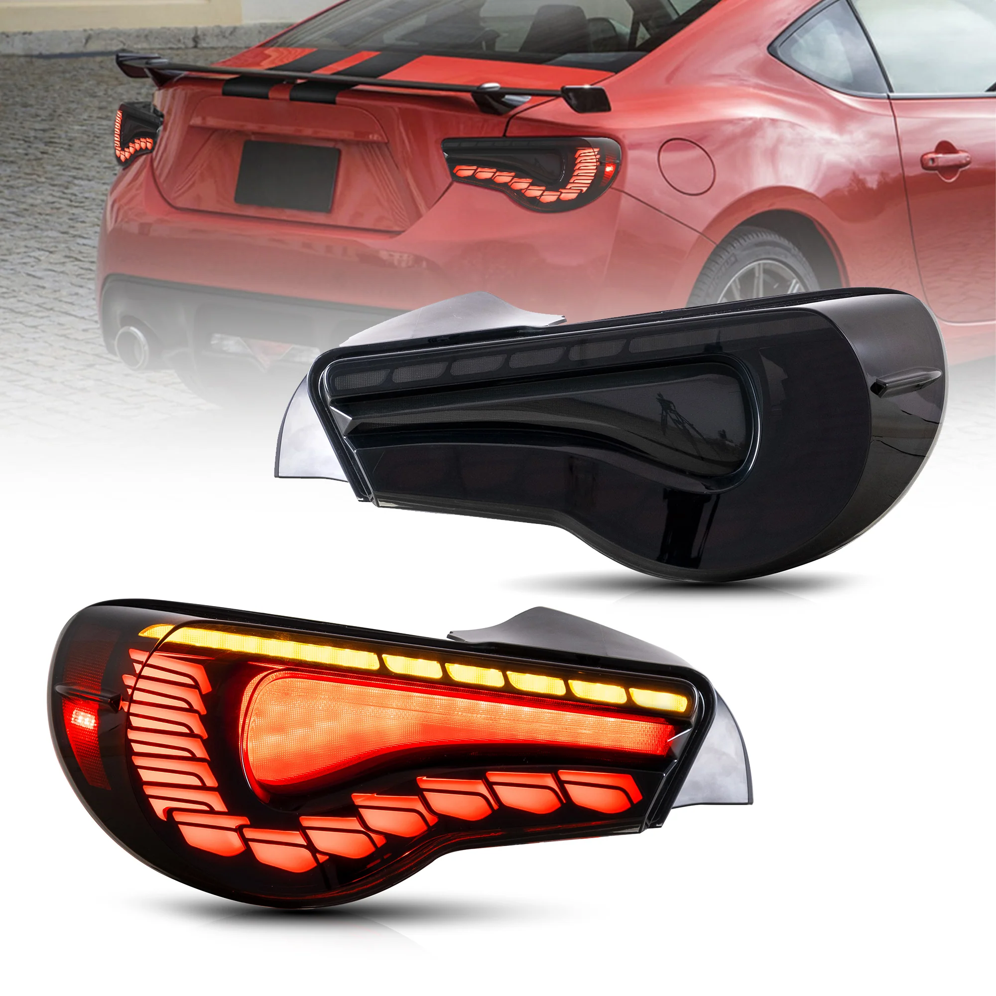 VLAND Full LED Tail Lights For 2012-2020 Toyota 86 GT86, Subaru BRZ, Scion FRS