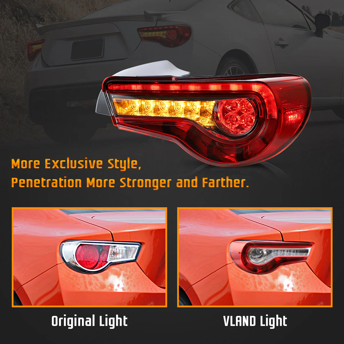 VLAND Full LED Tail Lights for 2012-2020 Toyota 86 GT86,Subaru BRZ,Scion FR-S w/ Sequential Turn Signals - Image 6