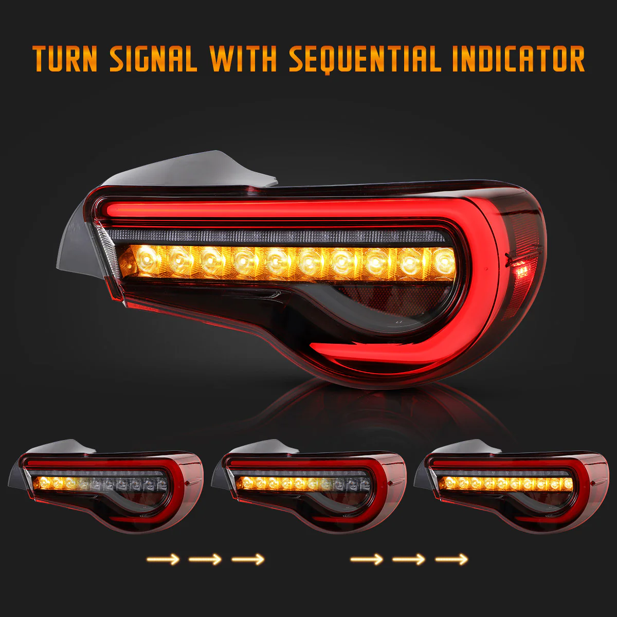VLAND Full LED Tail Lights for 2012-2020 Toyota 86 GT86,Subaru BRZ, Scion FR-S - Image 4