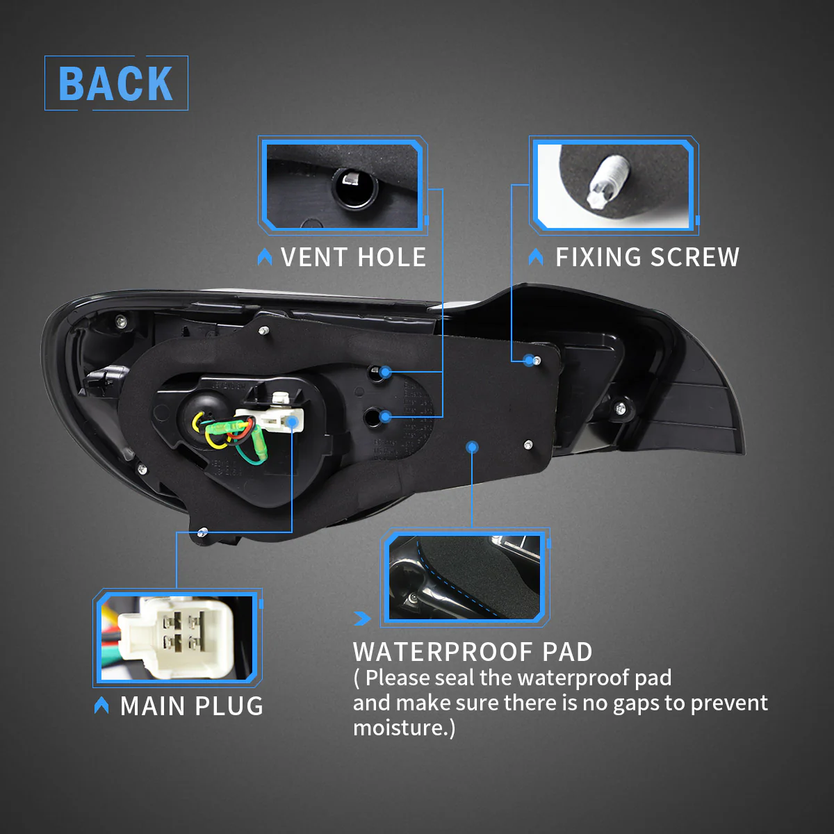 VLAND Full LED Tail Lights for 2012-2020 Toyota 86 GT86,Subaru BRZ, Scion FR-S - Image 5