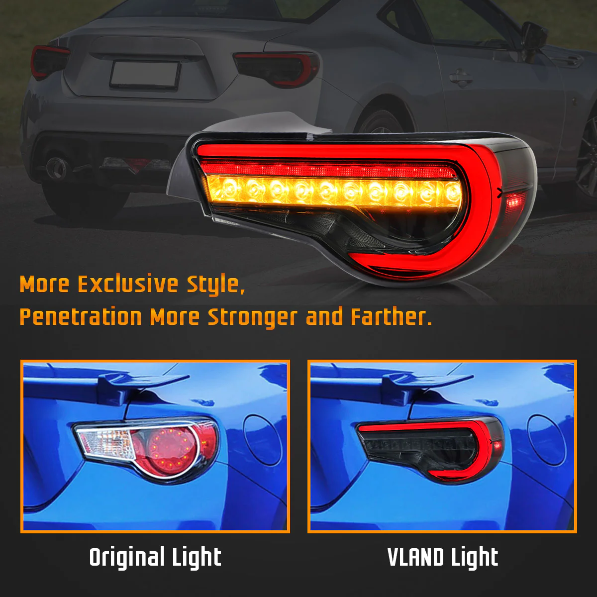 VLAND Full LED Tail Lights for 2012-2020 Toyota 86 GT86,Subaru BRZ, Scion FR-S - Image 6
