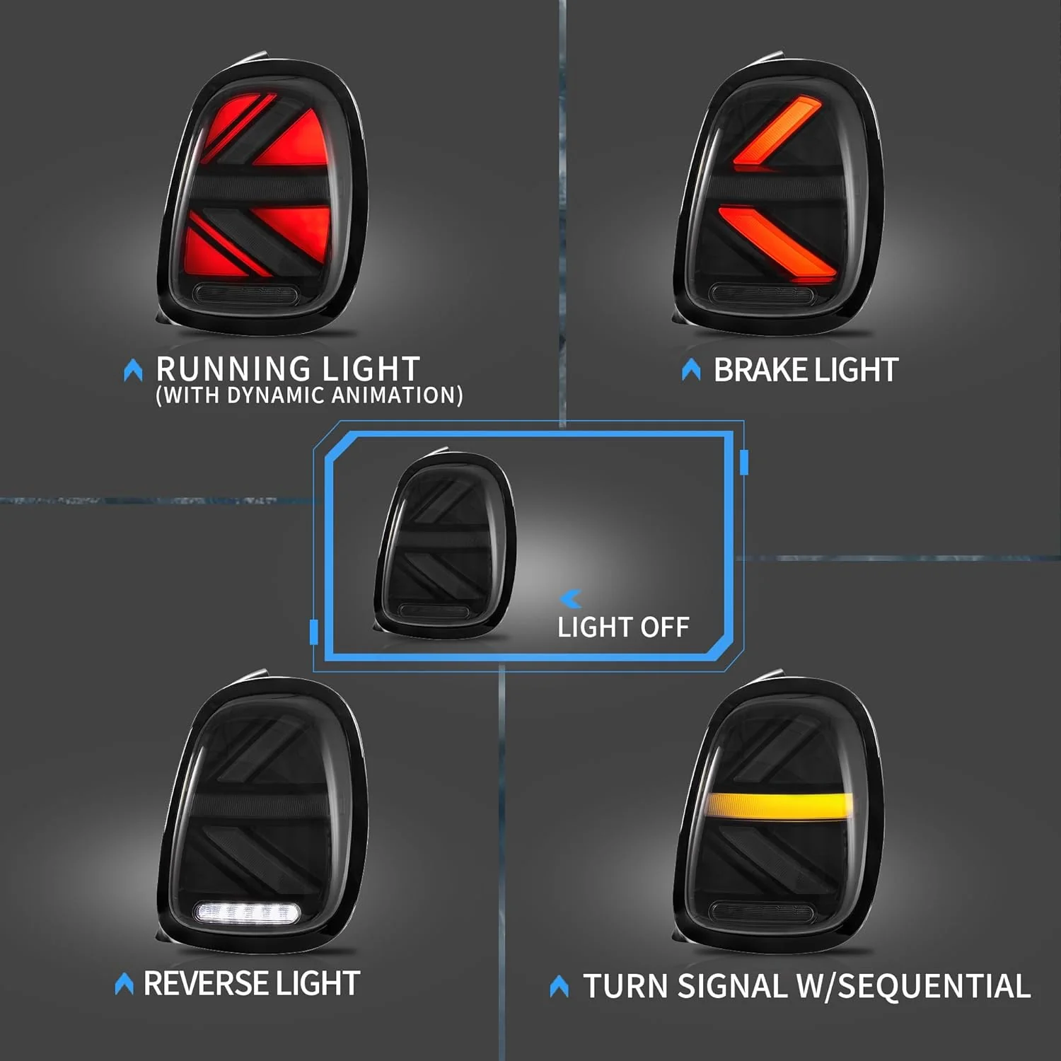 VLAND Full LED Tail Lights Lamps For BMW Cooper Hatch Mini F-Series 2014-2019 (F55/F56/F57) - Image 8