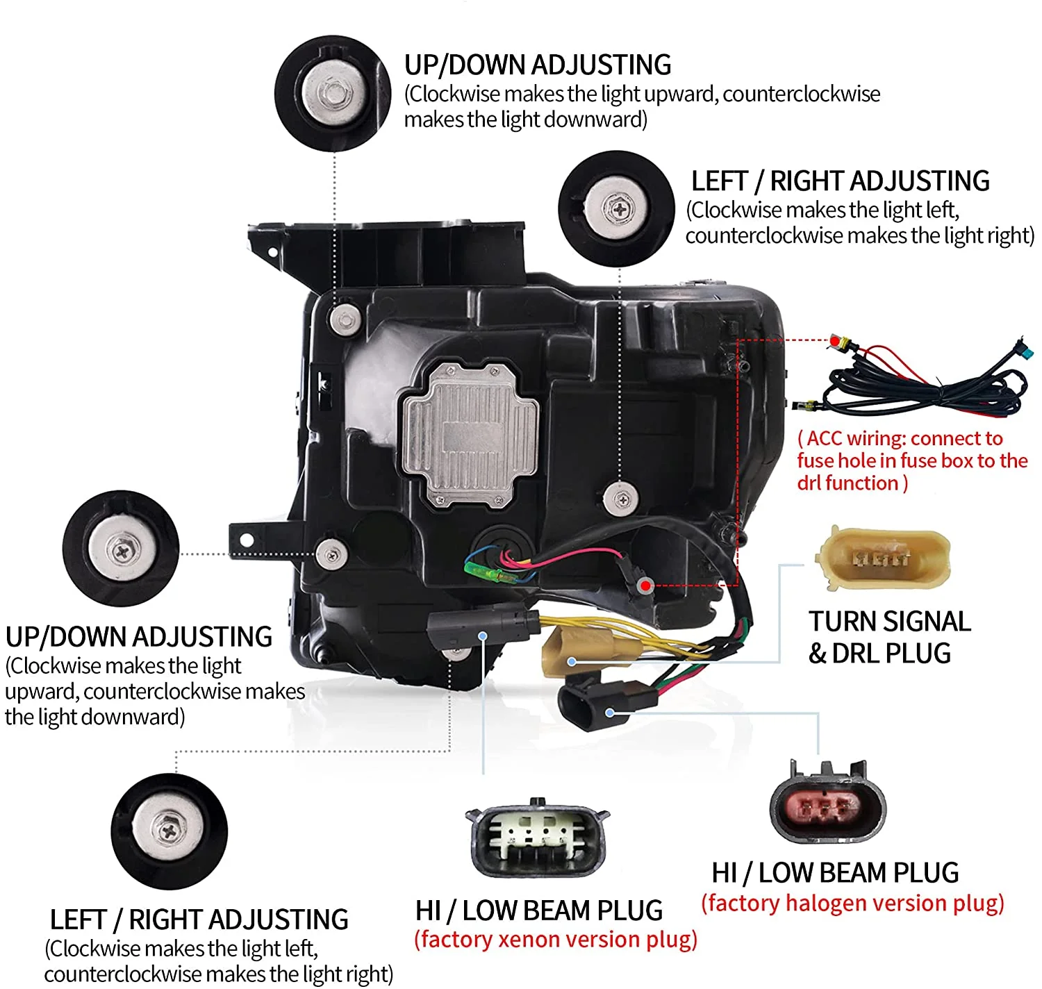 VLAND Full LED Headlights For Ford F150 2009-2014 (Fit For Factory Xenon & Halogen Models) - Image 6