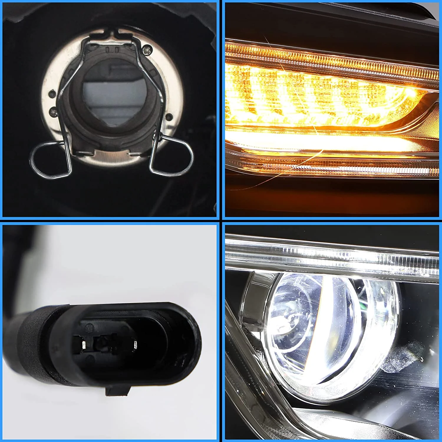 VLAND LED Headlights +D2H Xenon Bulbs For 2009–2017 Volkswagen Polo MK5 6R 6C - Image 10