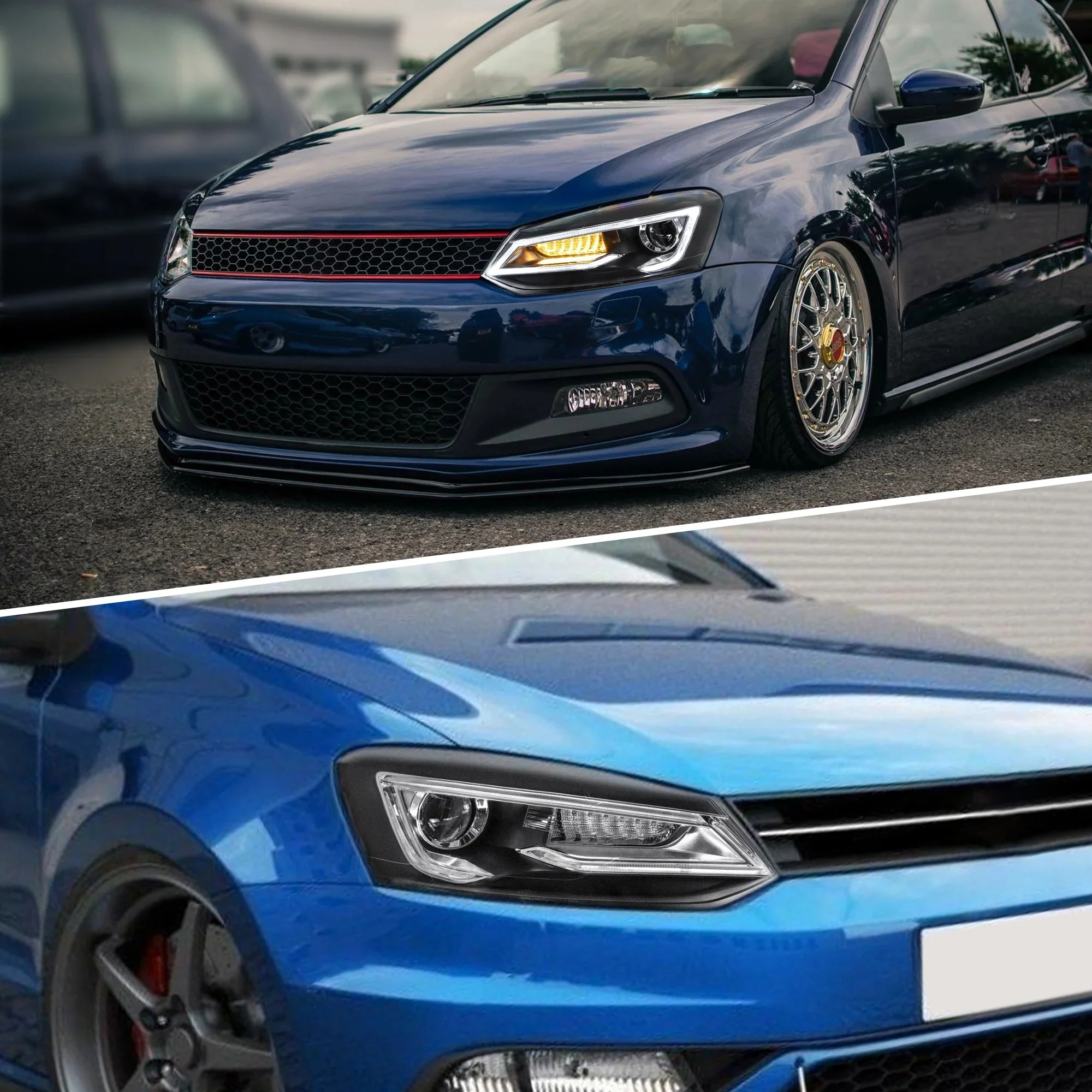 VLAND LED Headlights +D2H Xenon Bulbs For 2009–2017 Volkswagen Polo MK5 6R 6C - Image 4