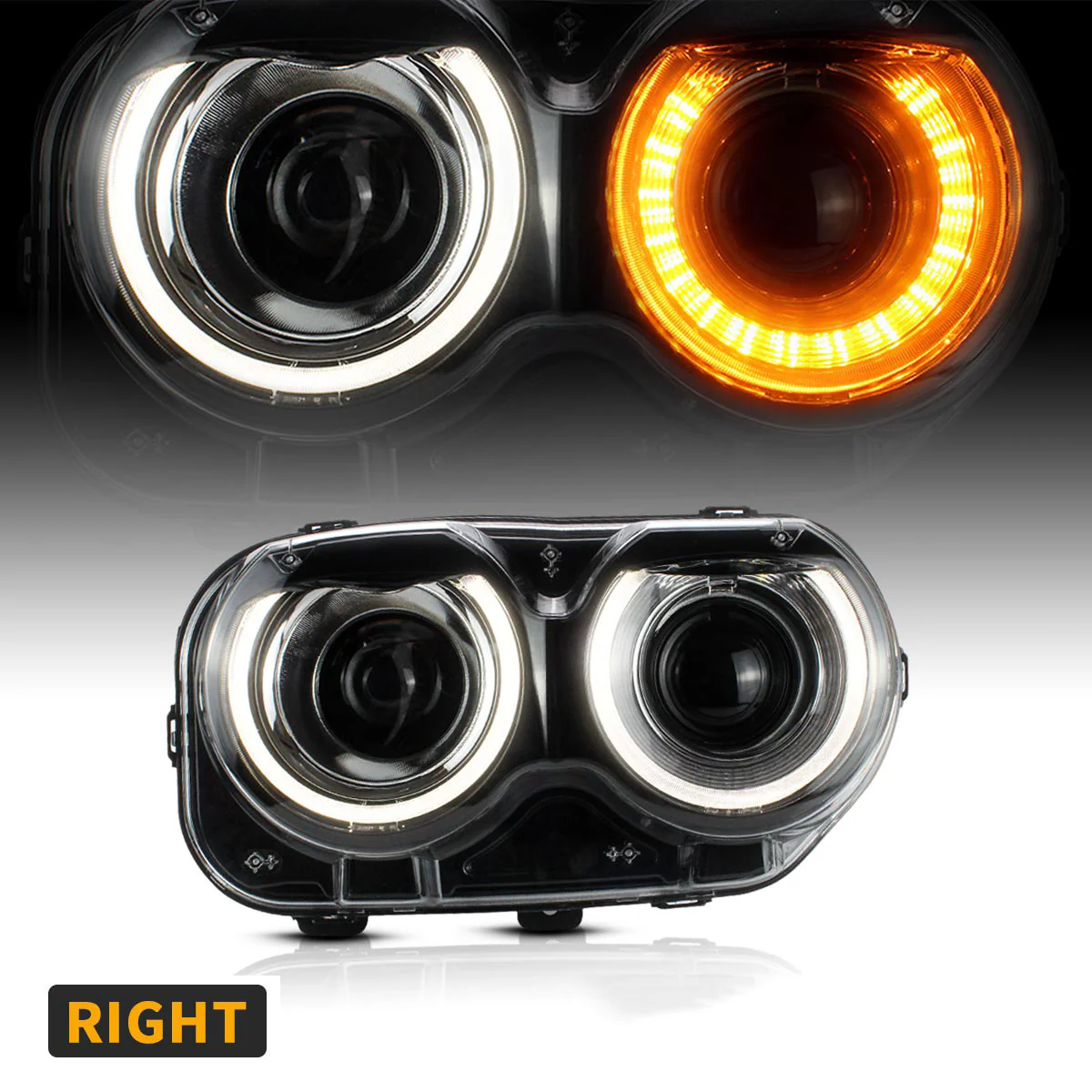VLAND Dual Beam LED Headlights For Dodge Challenger 2015-2023 - Image 10