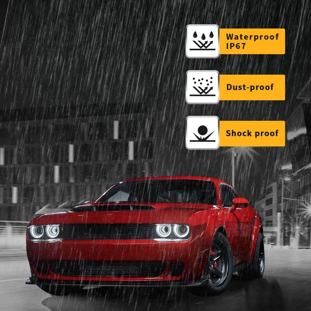 VLAND Dual Beam LED Headlights For Dodge Challenger 2015-2023 - Image 7