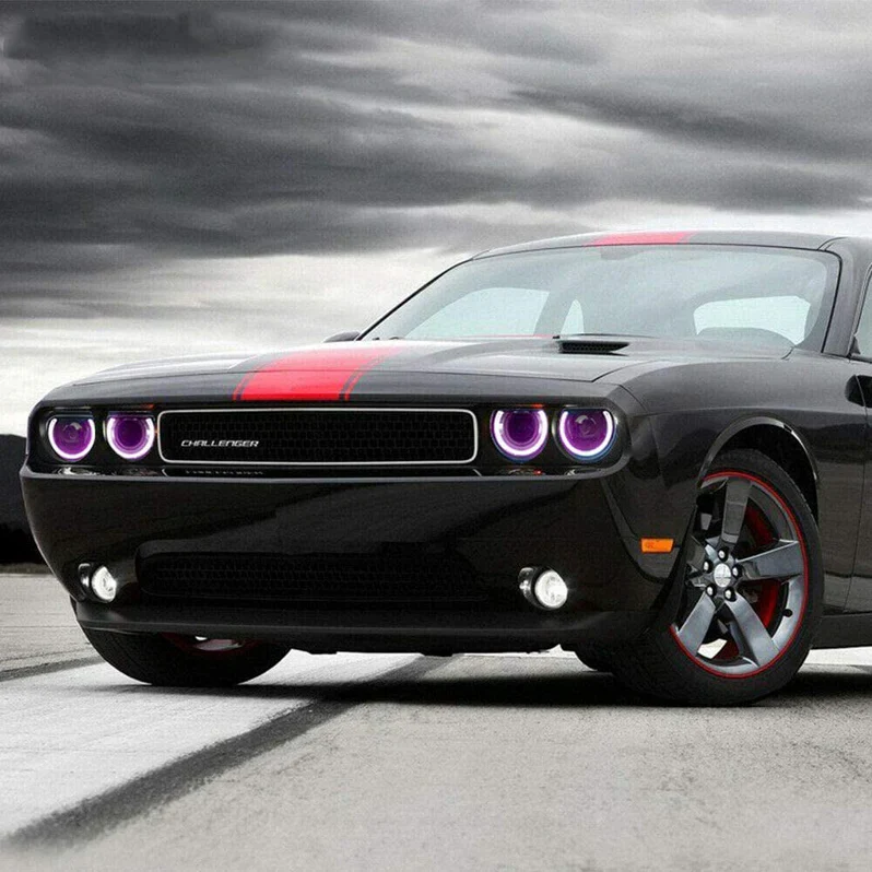 VLAND LED Halo Headlights(RGB)+Taillights For Dodge Challenger 2008-2014 - Image 6