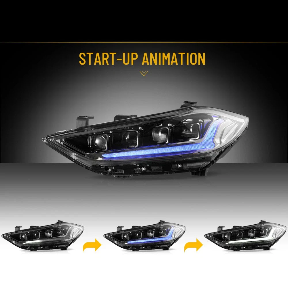 VLAND LED Headlight For 2017-2018 Hyundai Elantra W/Sequential Turn - Image 9