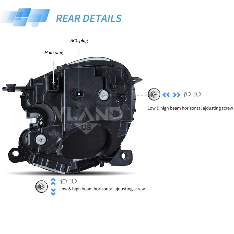 VLAND LED Headlights For 2010-2016 Bmw Mini Countryman R60 - Image 8