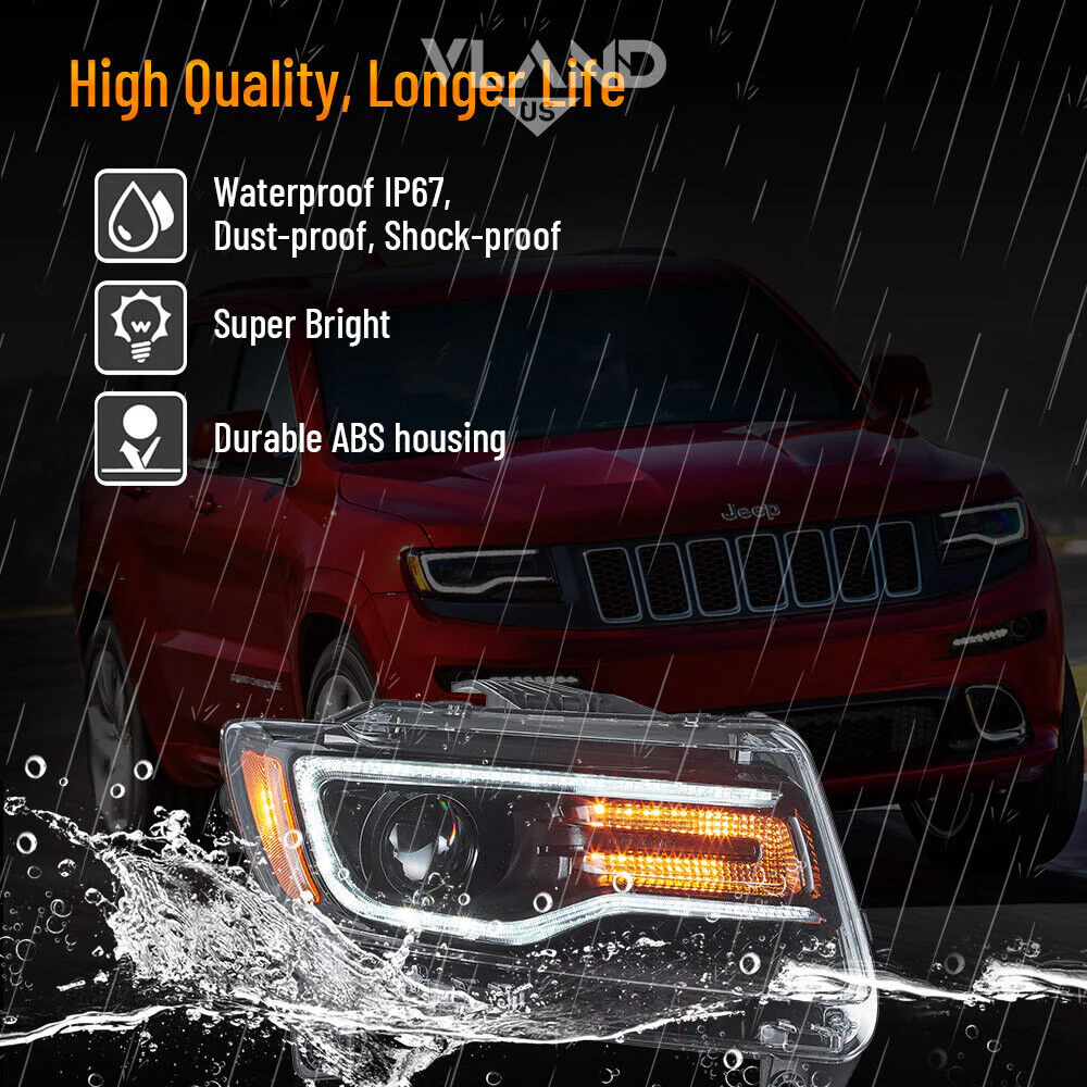 VLAND LED Headlights For 2011-2013 Jeep Grand Cherokee (WK2) - Image 5