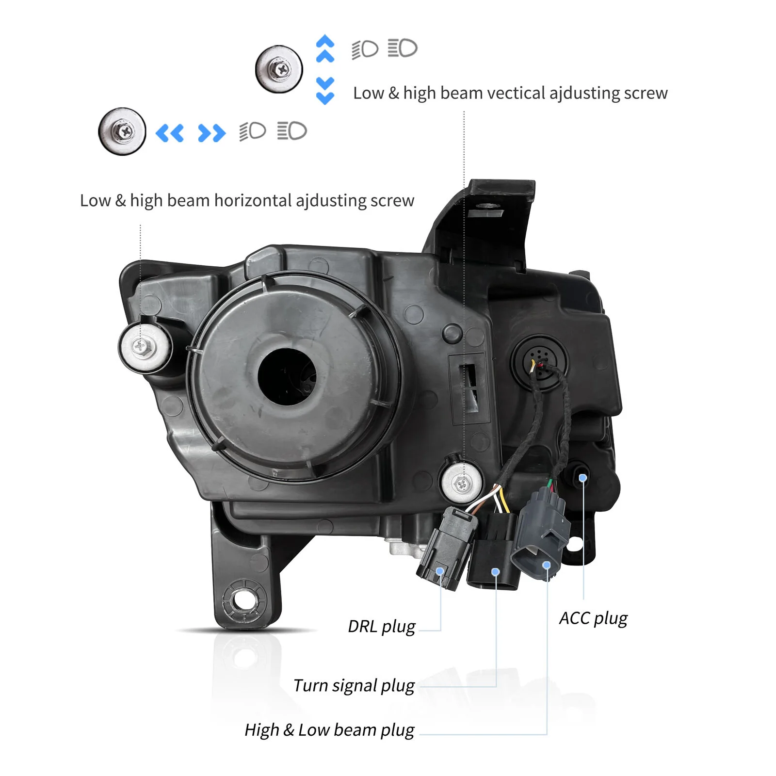 VLAND LED Headlights For 2011-2013 Jeep Grand Cherokee (WK2) - Image 6
