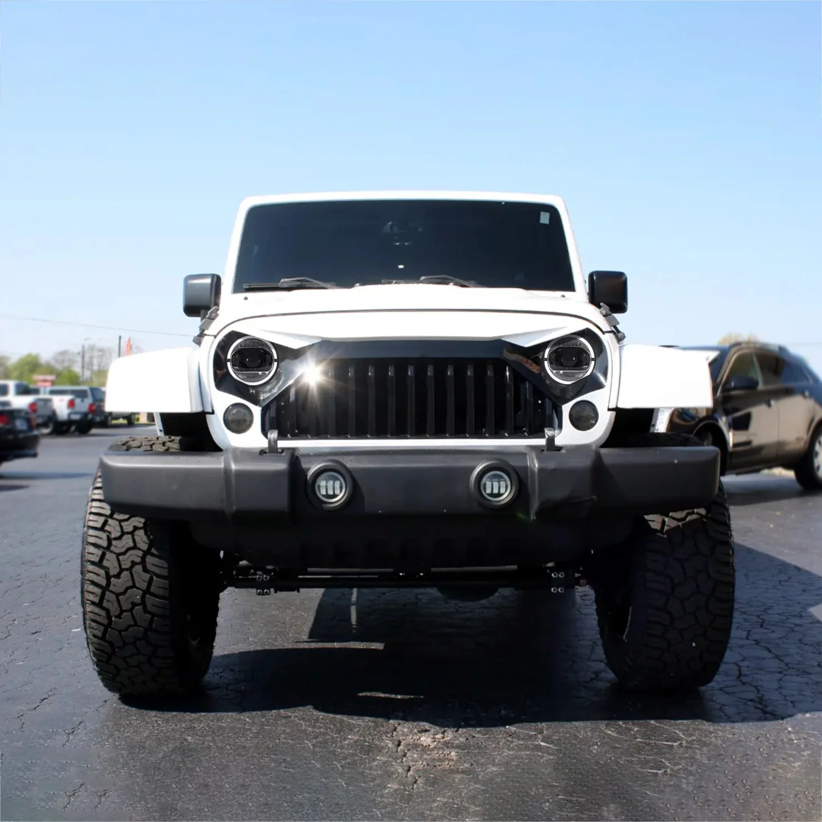 VLAND 7 Inches LED Projector Headlights for Jeep Wrangler 2007-2017 (DRL Integrated w/ Turn Signals) - Image 3