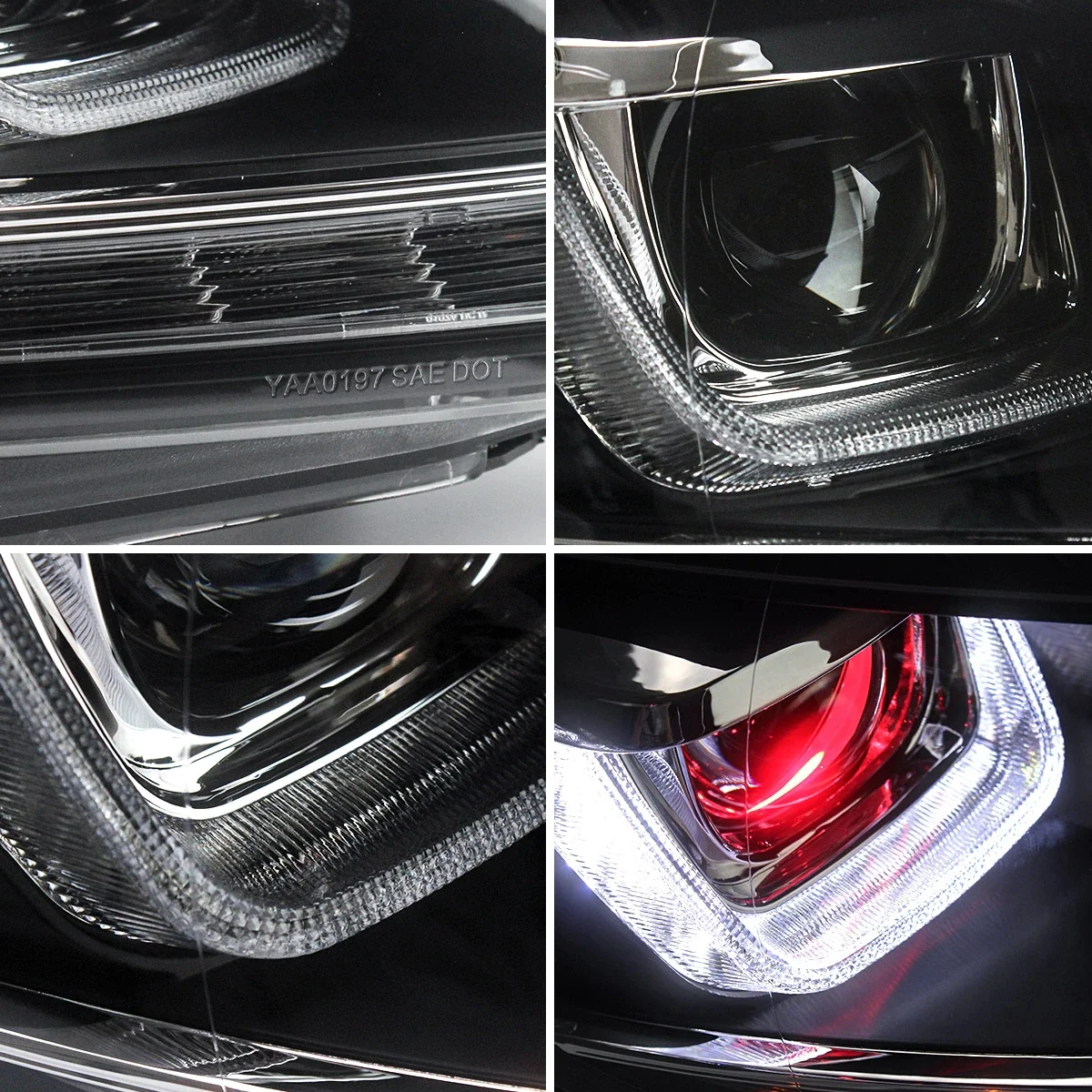 VLAND LED Headlights For Volkswagen Golf MK6 2009-2014(Europe is 2008-2012)with Demon Eyes - Image 14