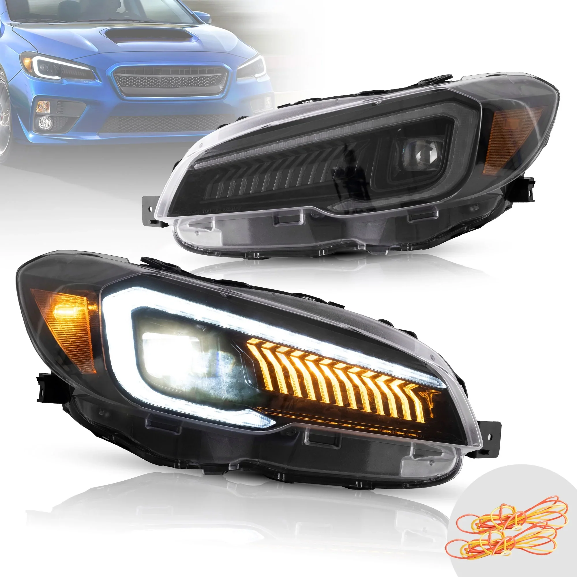 VLAND LED Headlights+Tail Lights For 2015-2021 Subaru WRX - Image 4