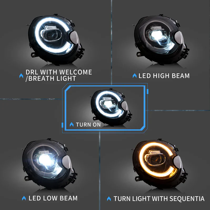 VLAND LED Headlights+Taillights For 2007-2013 Bmw Mini Cooper(Hatch) R56 R57 R58 R59 - Image 4