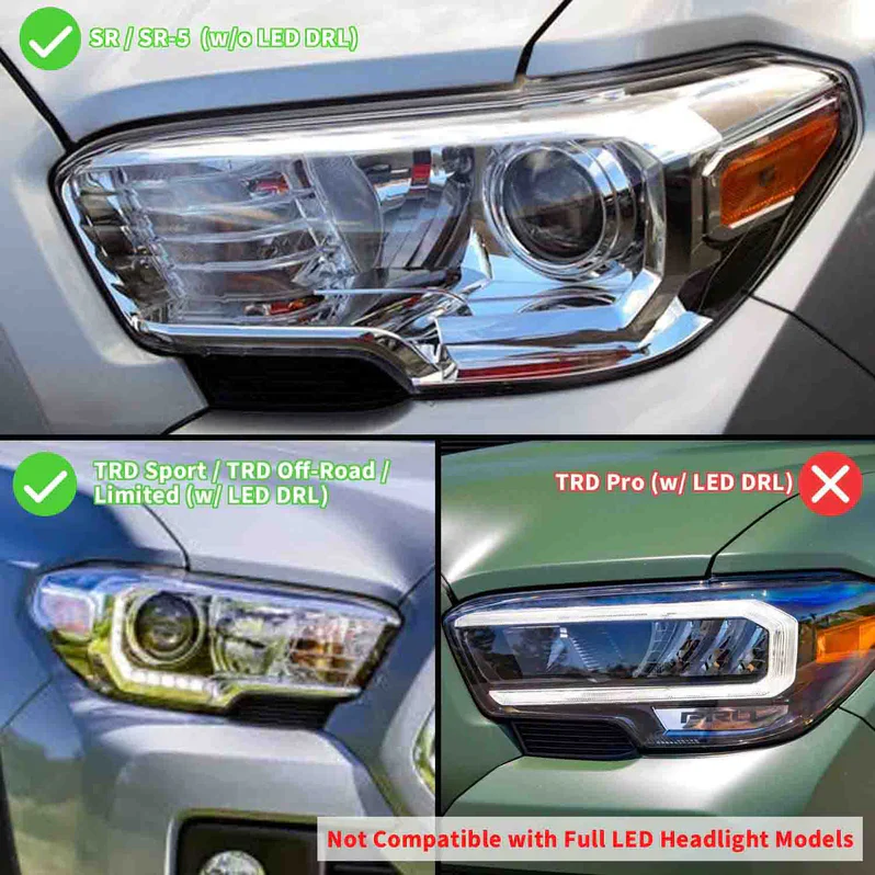 VLAND LED Matrix Projector Headlights For Toyota Tacoma N300 2015-2023 - Image 5