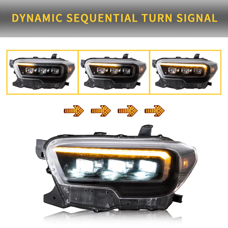 VLAND LED Matrix Projector Headlights For Toyota Tacoma N300 2015-2023 - Image 8