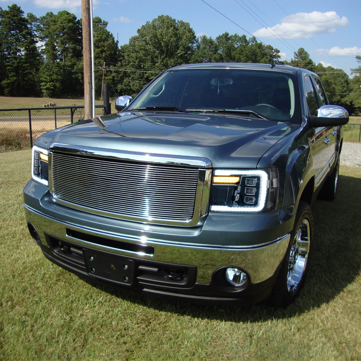 VLAND LED Projector Headlights For 2007-2013 GMC Sierra 1500 2500HD 3500HD With Dynamic DRL - Image 6