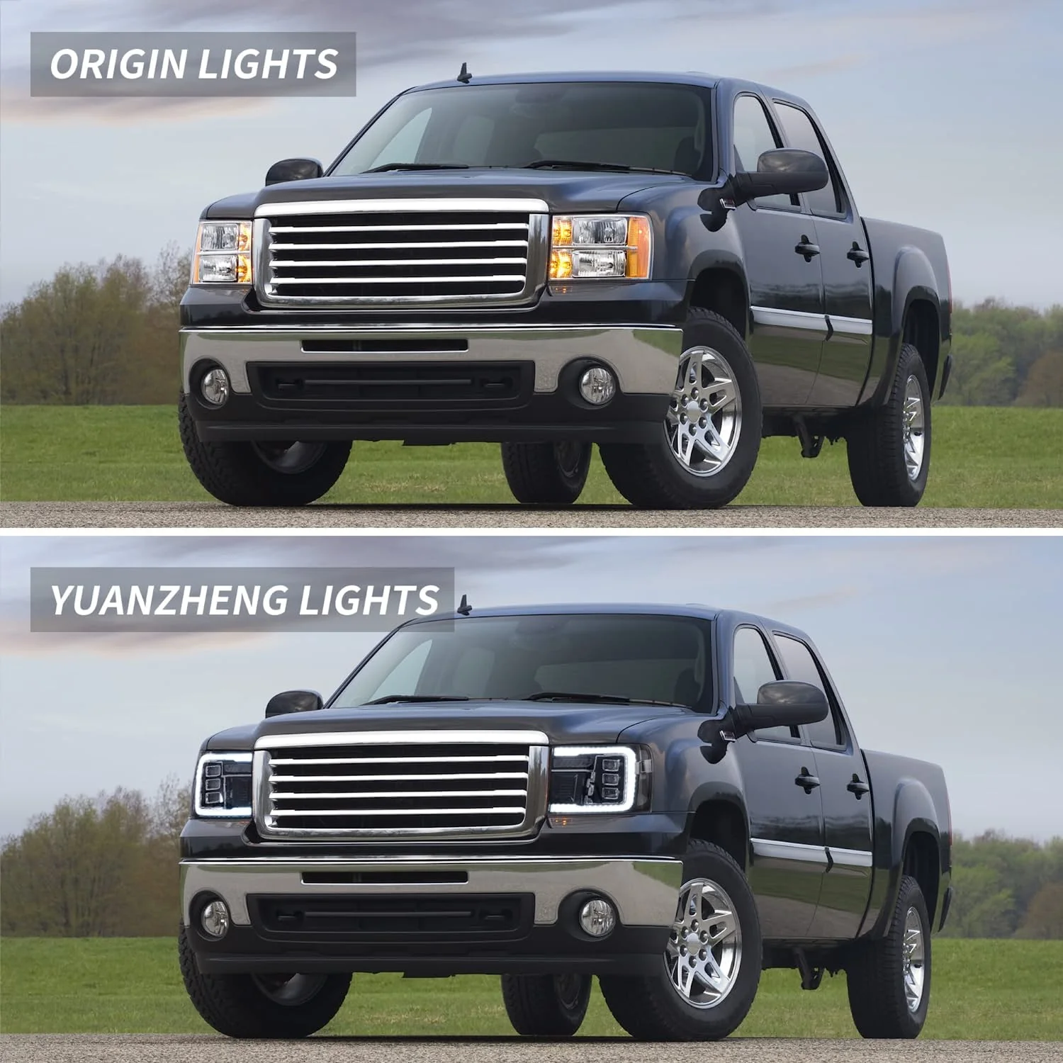 VLAND LED Projector Headlights For 2007-2013 GMC Sierra 1500 2500HD 3500HD With Dynamic DRL - Image 7
