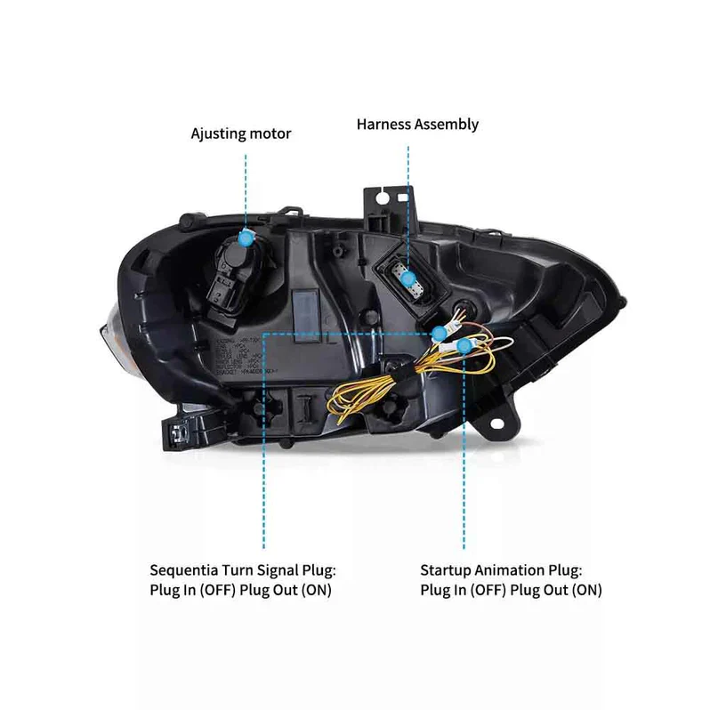 VLAND LED Projector Headlights For 2018-2023 Ford Mustang - Image 5