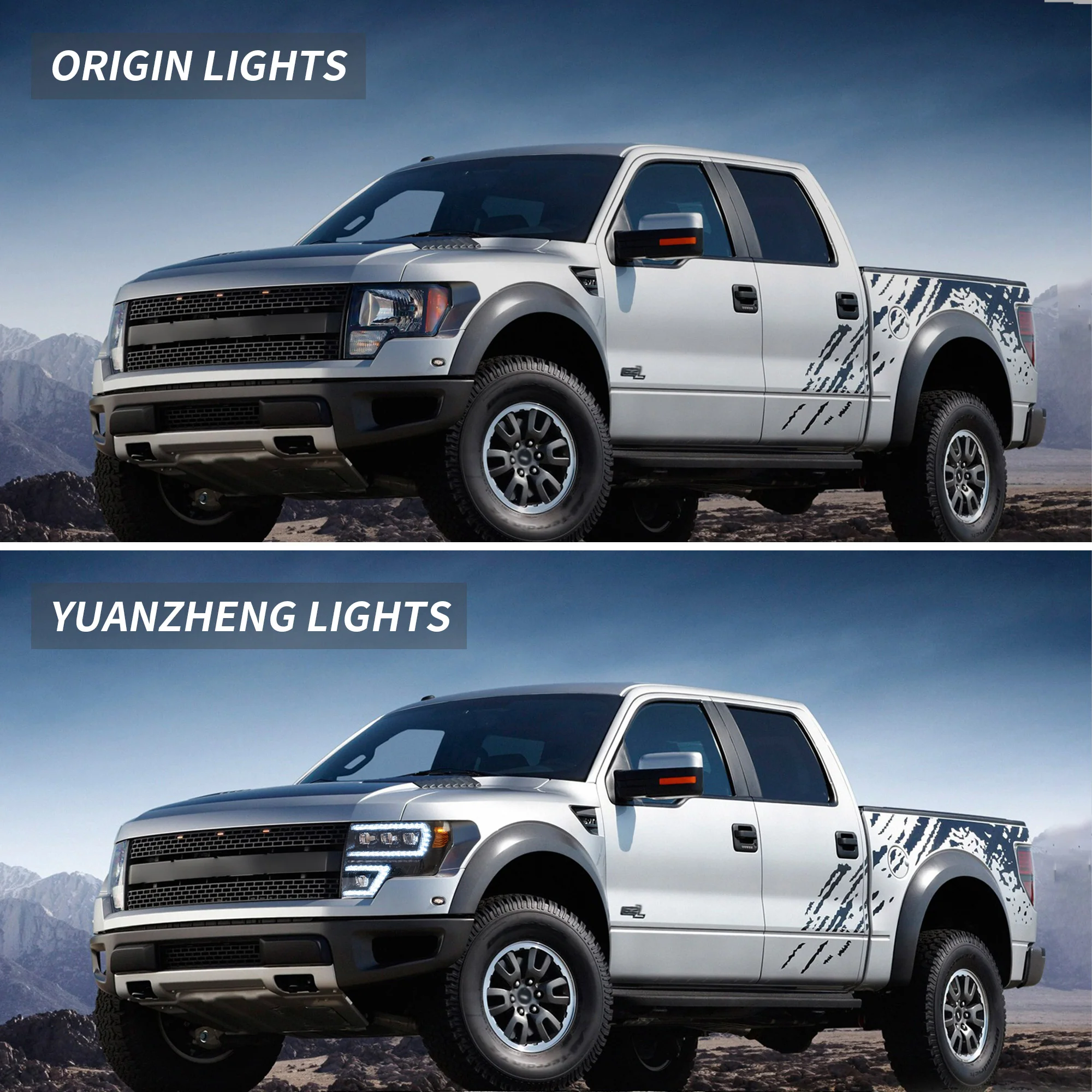 VLAND LED Projector Headlights For Ford F150 2009-2014 with Dynamic DRL - Image 8