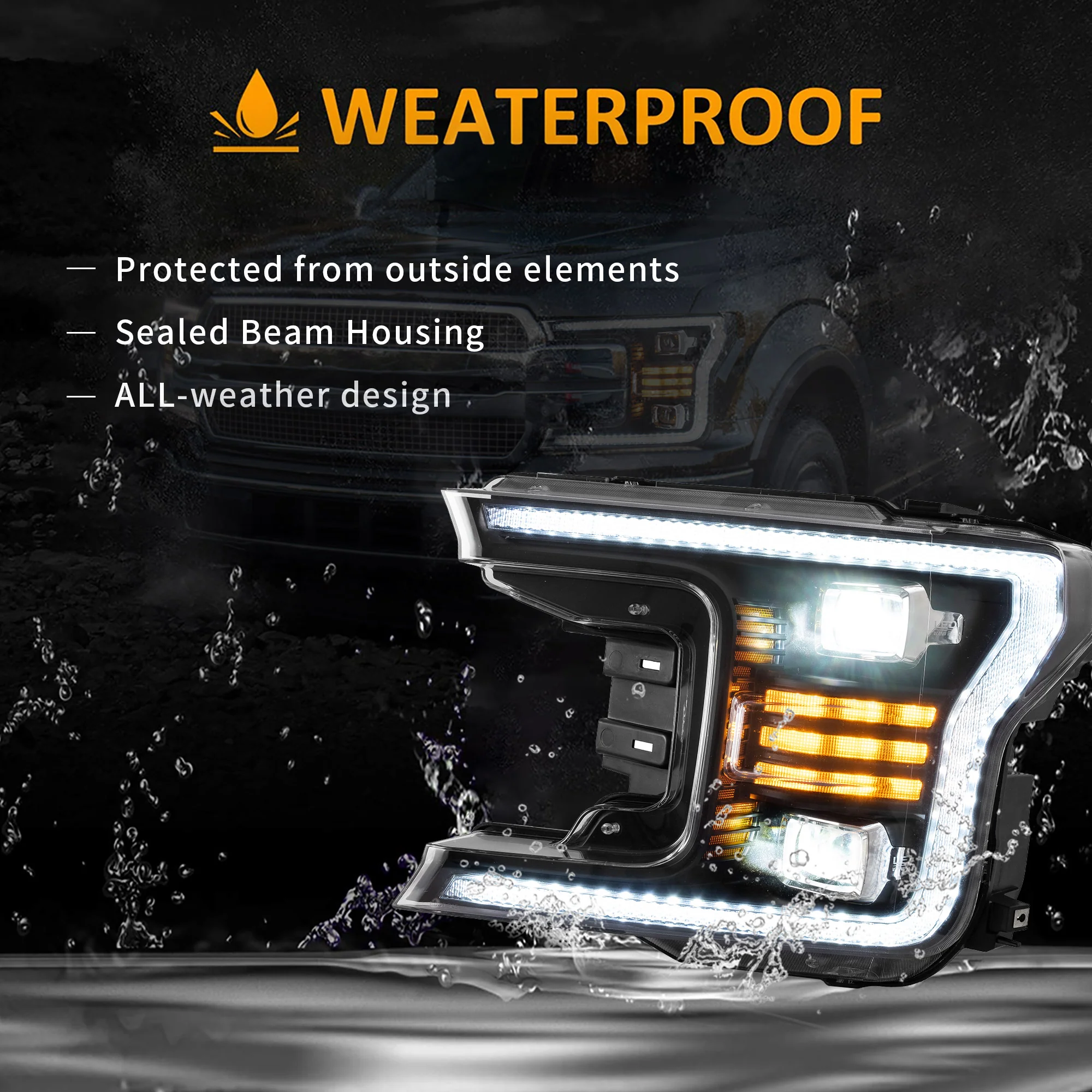 VLAND LED Projector Headlights for Ford F150 2018-2020 - Image 10